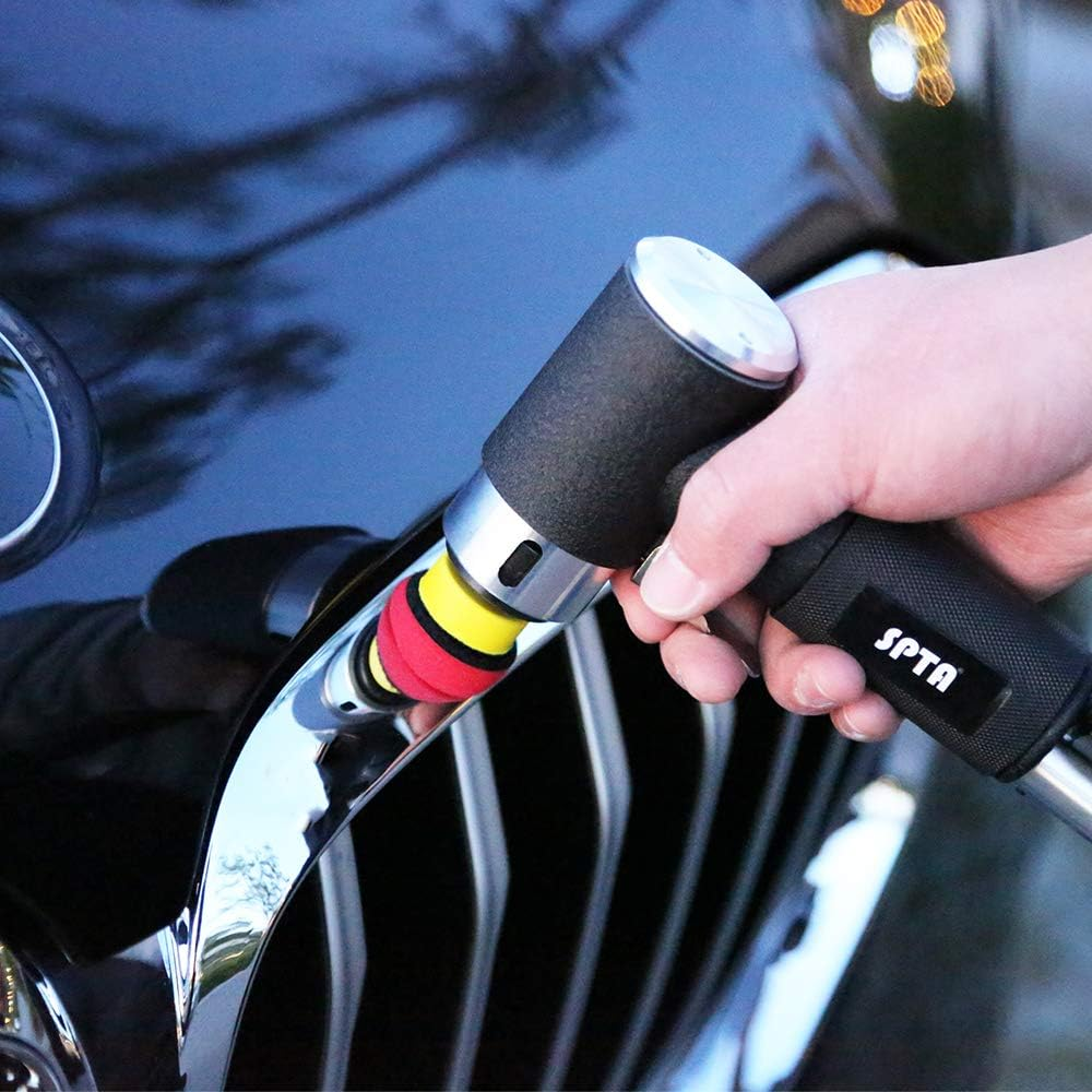 SPTA Air Sander Polisher, 25Mm/50Mm/80Mm Random Orbit Sander Polisher Sets with Polishing Pads & Buffing Pads for Car Detailing Polishing image number 4