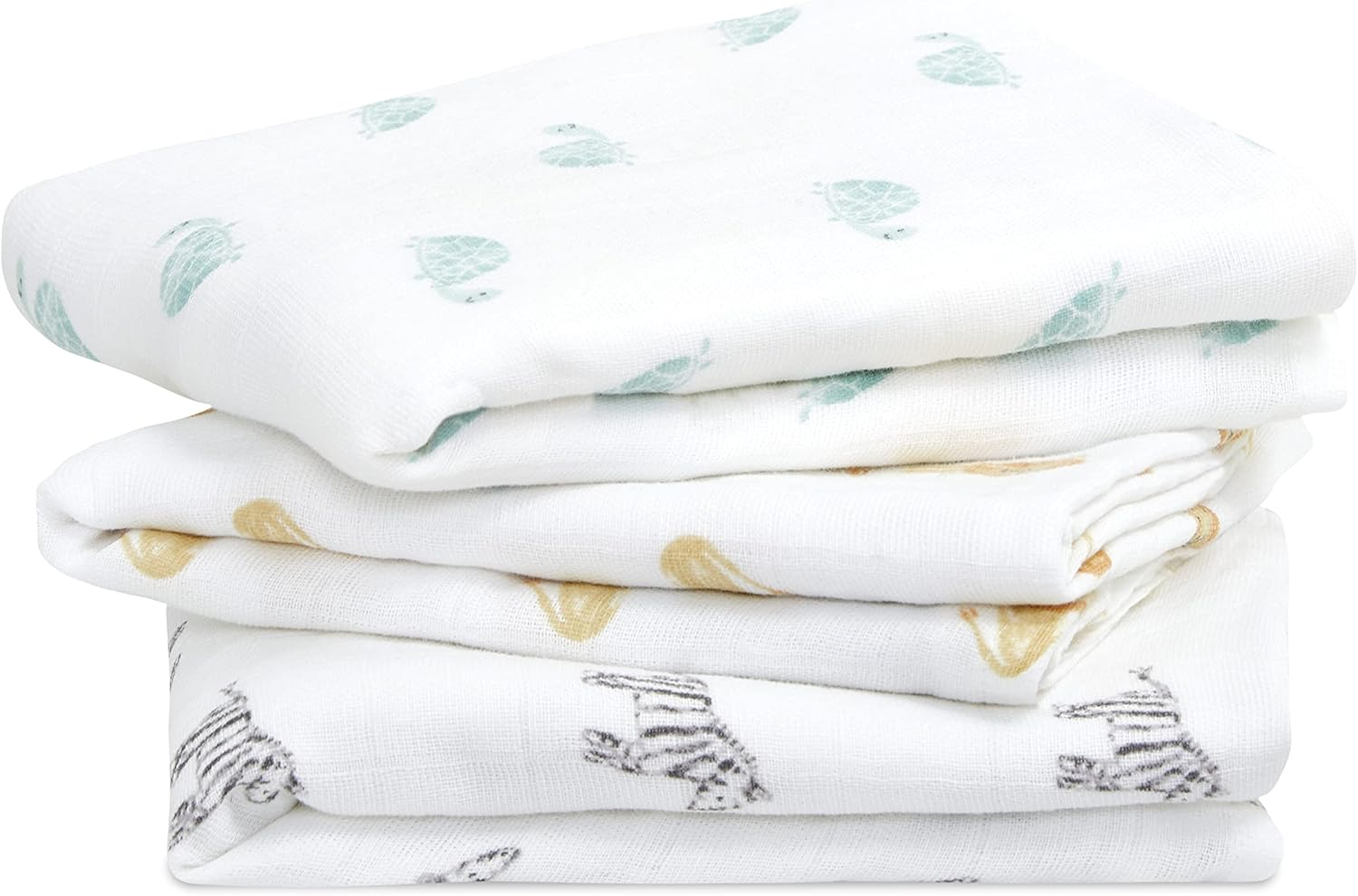 Aden + Anais&trade; Musy Squares 3 Pack Organic Cotton Muslin Outdoors (Animal Kingdom) image number 4