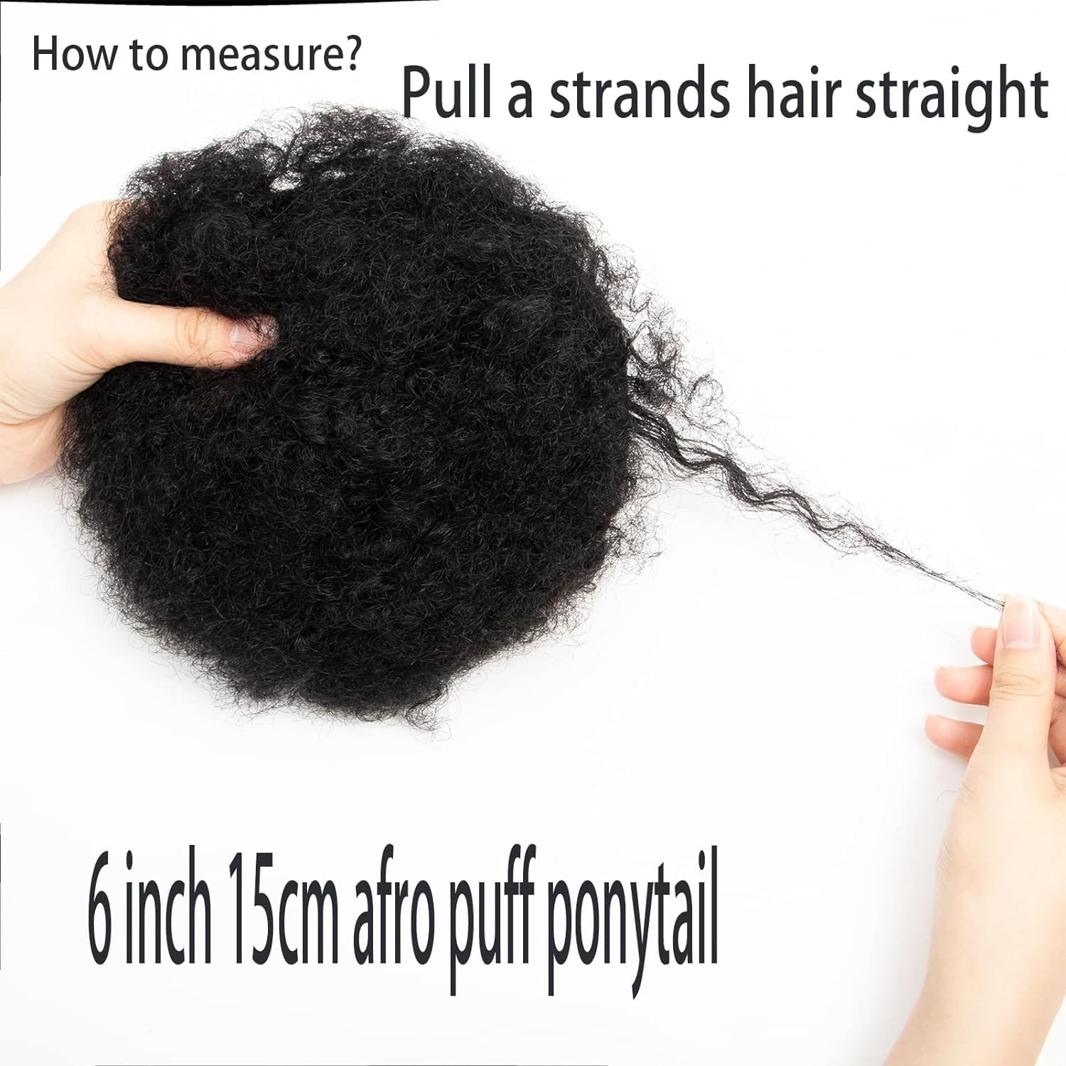 Puff Drawstring Ponytail Extensions Short Synthetic Ponytail Kinky Curly Ponytail Bun Hair for Black Women Updo Ponytail Hair Natural Black image number 3
