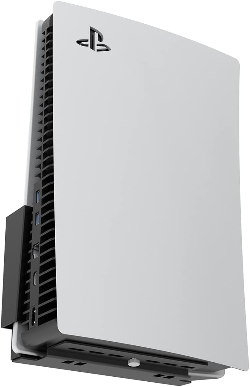 Monzlteck Wall Mount for Ps5(Disc and Digital),All Metal Vertical Hanging on Wall, Space Saver, Easy to Install(Black) image number 3