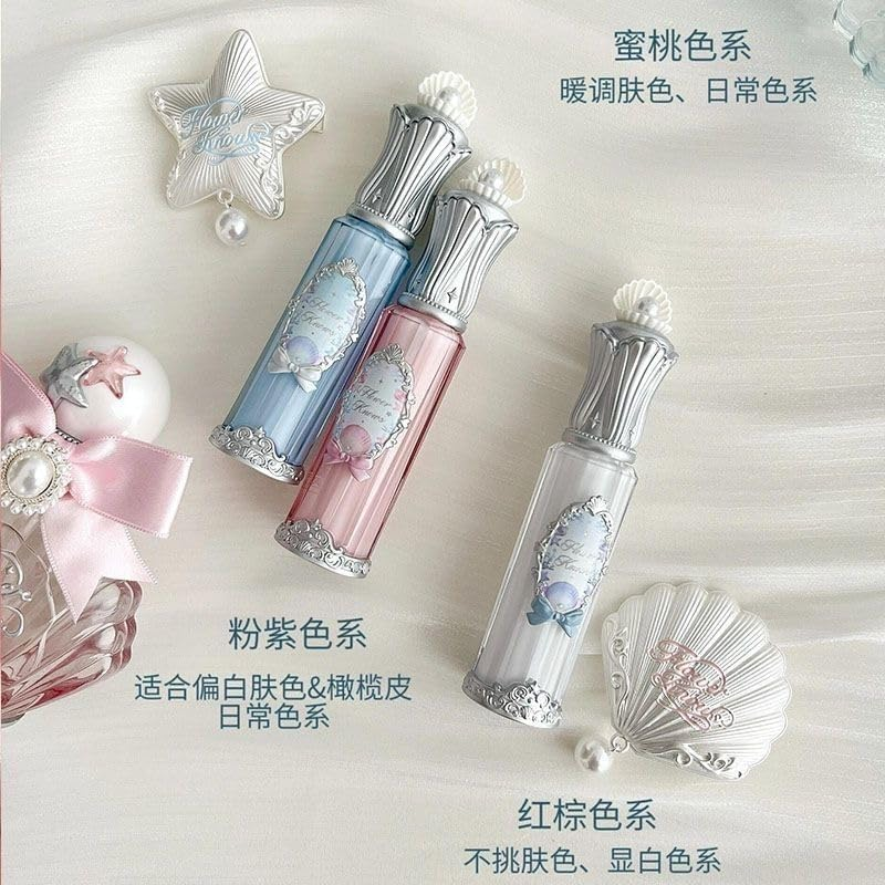 Flower Knows Shell Series Pearl Lip Gloss &ndash; Moisturizing Non-Sticky High-Shine Finish Lip Care Balm (C04) - C01 image number 4
