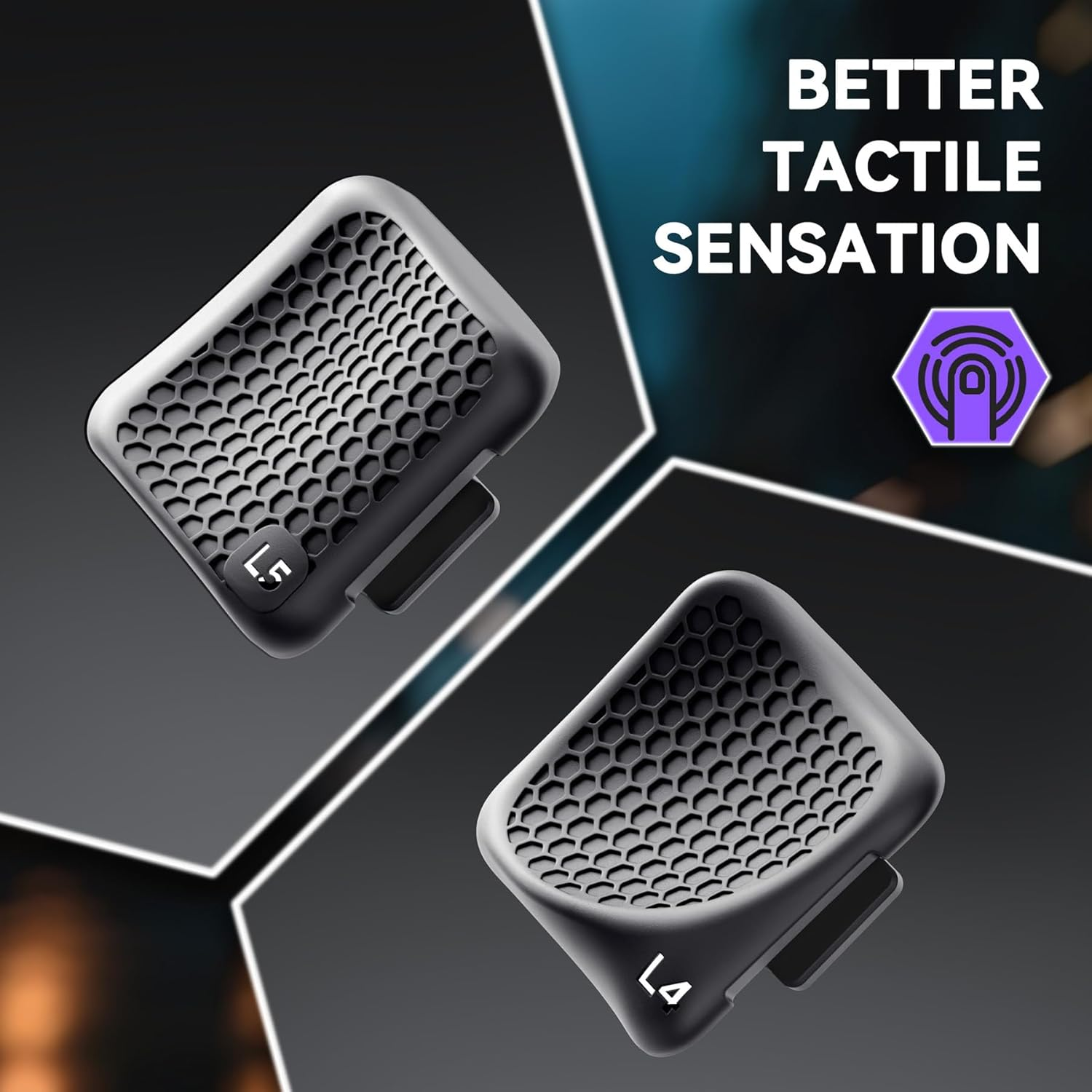 Extremerate Interchangeable Back Buttons Bottom Shell for Steam Deck LCD & OLED, Replacement Ergonomic Fingers Grip L4L5 R4R5 Back Shell for Steam Deck - with 2 Height Adjustable Buttons - Black - Black image number 3