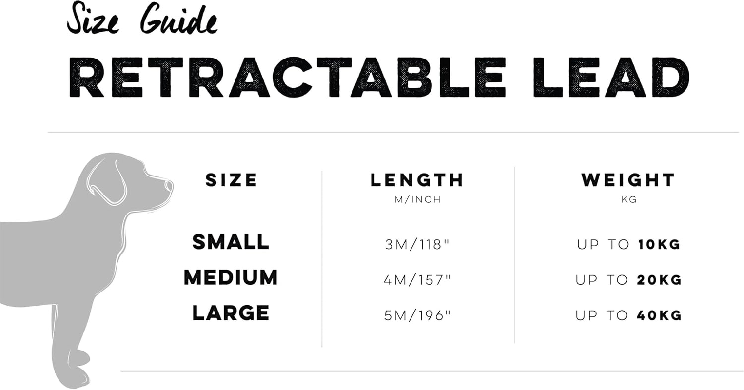 Huskimo Dog Lead Retractable Small &ndash; Hi-Vis Tape, One-Touch Lock, Ergonomic Grip, 3M, up to 10Kg image number 4