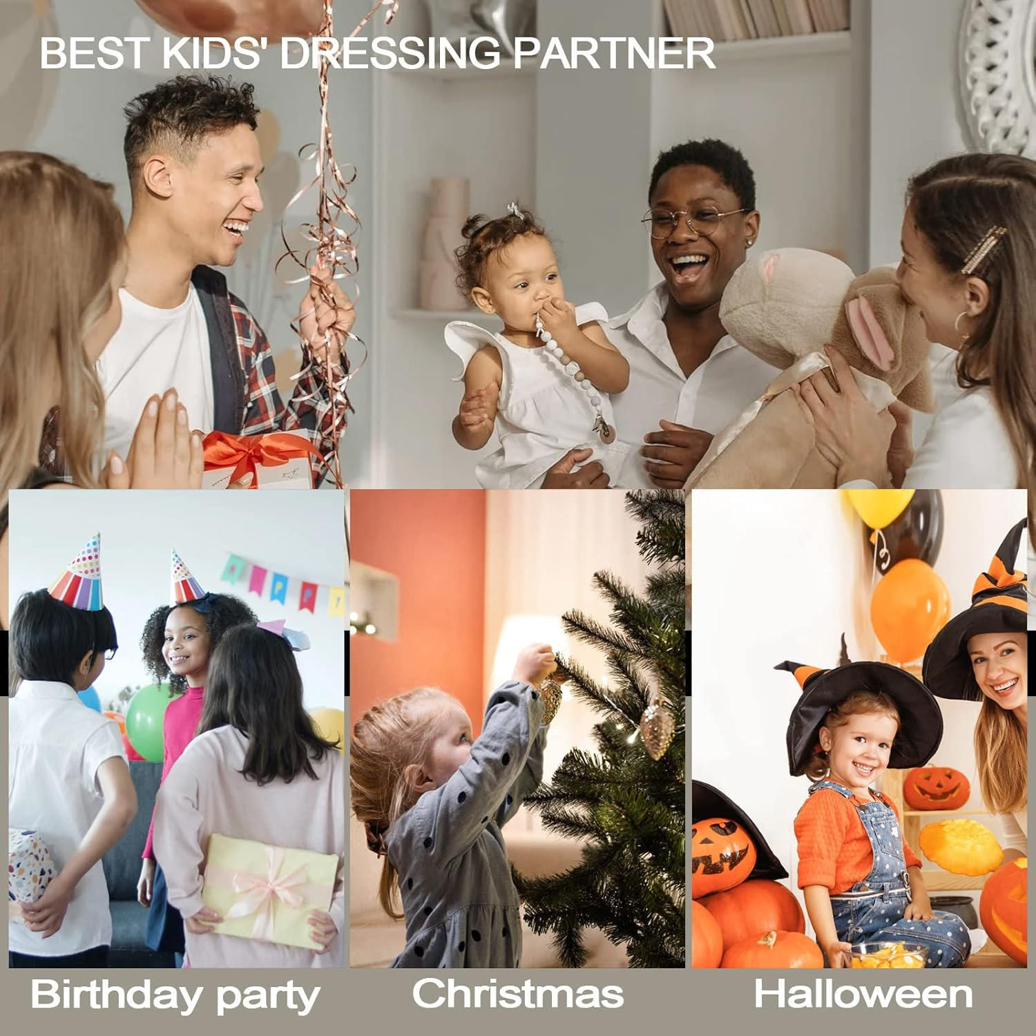 Allstarry Children Nails Press on Pre-Glue Full Cover Rabbit Gradient Color Dot Short False Nail Kits Lovely Gift for Children Little Girls Nail Art Decoration - Purple Planet image number 2