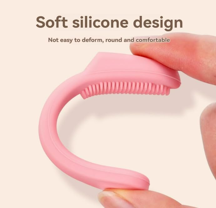 Cat Chin Brush,Silicone Scrubber for Cats Chin Cleaner,Finger Brush Silicone Pet Toothbrush, Cat Finger Toothbrush for Pet Dental Care,Finger Brushes Suitable for Puppies and Cats (B 2Pcs)