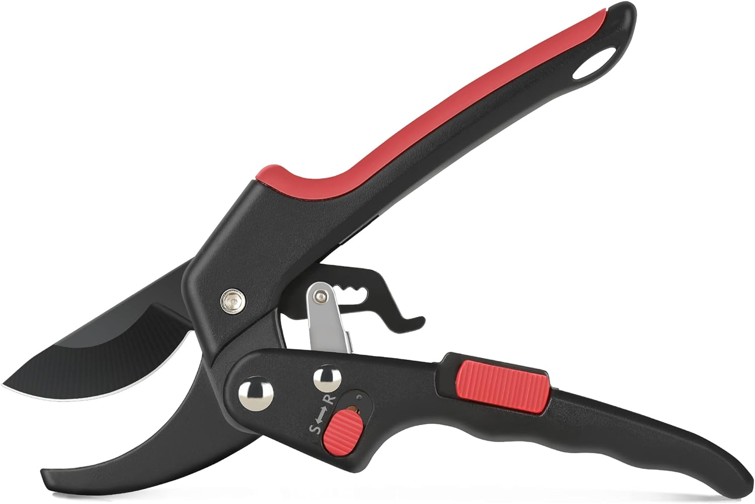 Milifox Ratchet Pruning Shears Secateurs for Gardening, Bypass Scissors with Sk-5 Steel, Professional Anvil Garden Tree Trimming, Cutting Rose Tree Plants image number 5