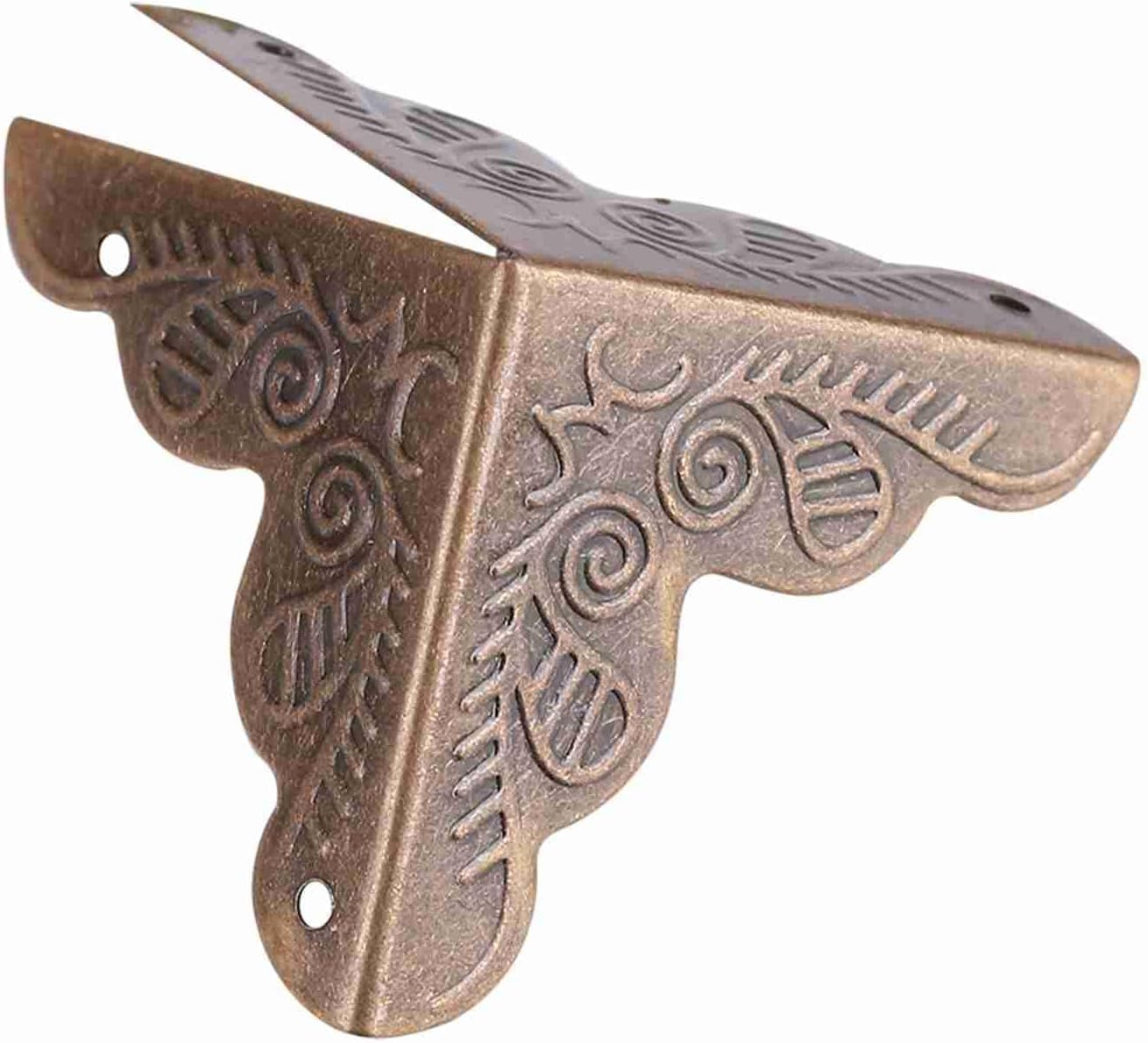 12 Pack Vintage Metal Corner Protectors, 24Mm Bronze Iron Decorative Guards with Screws for Wooden Cabinet, Box, Furniture image number 4