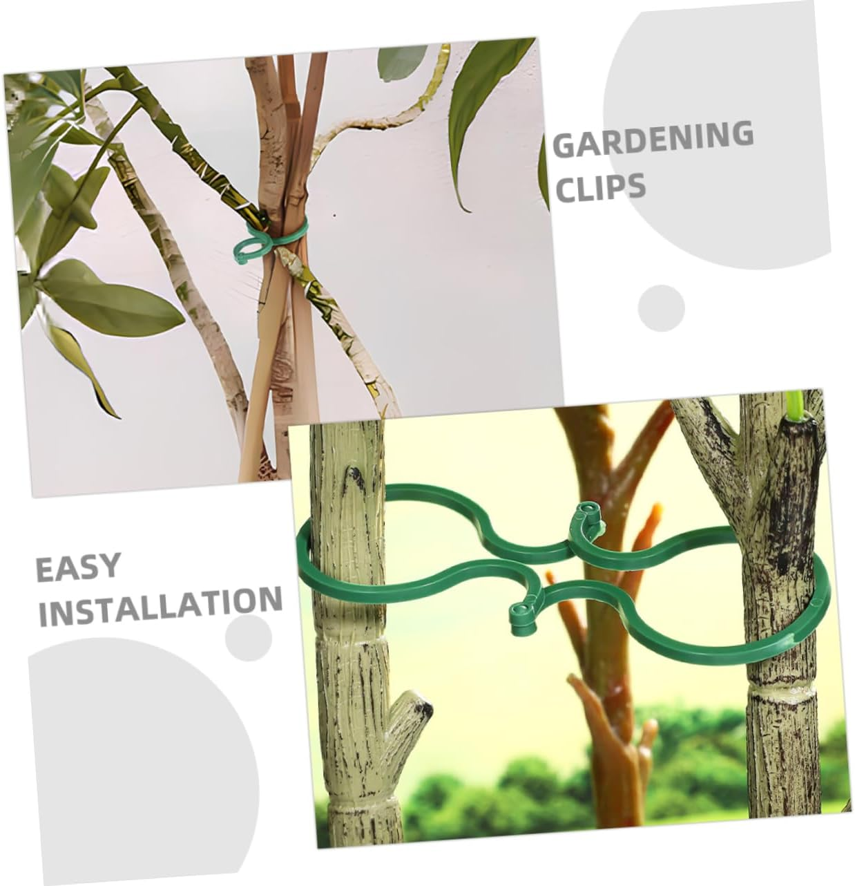 VINTORKY 150Pcs Plastic Plant Climbing Clips for Vine Support Secure Outdoor Garden Bonsai Flower Stem Holder Reusable Gardening Plant Clip image number 3