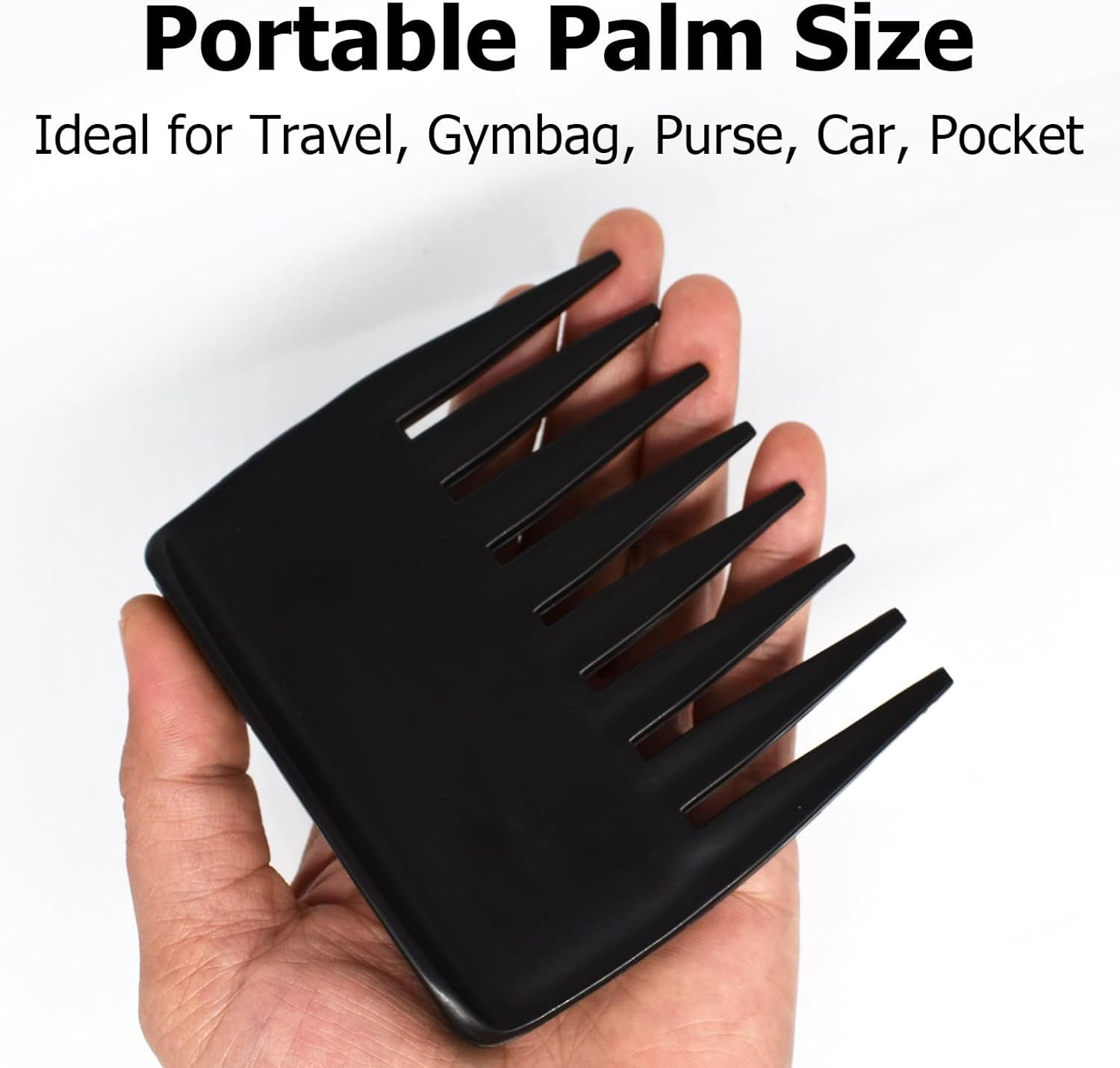 ZEROKIWI Professional Men'S Styling Comb, Anti-Static Pompadour Streaker Comb, Texture Wide Tooth Comb for Hairstyling, Shaping, Wet Pick, Black image number 1