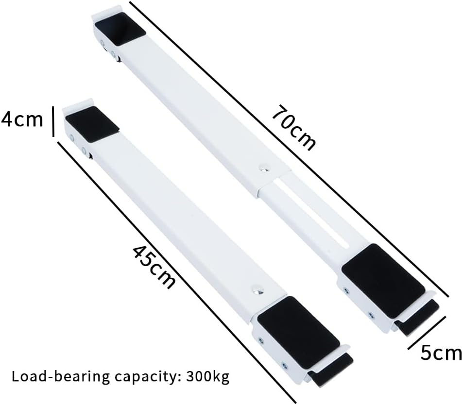 TOMVAES Universal Mobile Base Fridge Stand, Furniture Mobile Roller, Extendable Appliance Rollers Mobile Washing Machine Base, for Washing Machines, Refrigerators, Dryers, Dishwashers (White) - White image number 4