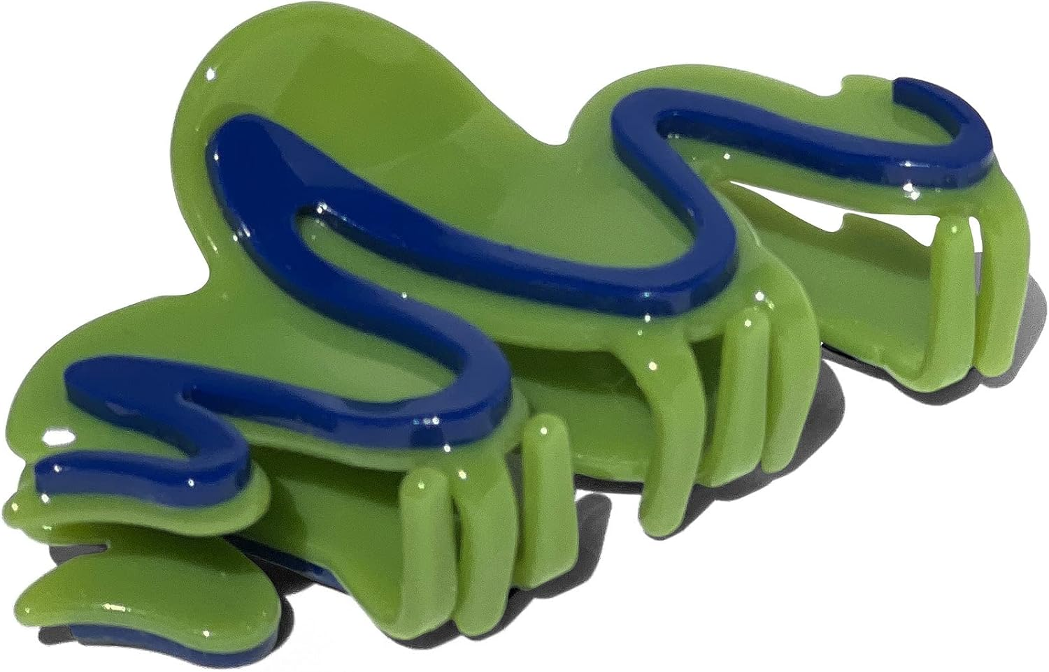 Two Oh One Hair Claw Clip Squiggly Cellulose Accetate Strong Hold Women'S Accessory for All Hair Types, Wild Berry