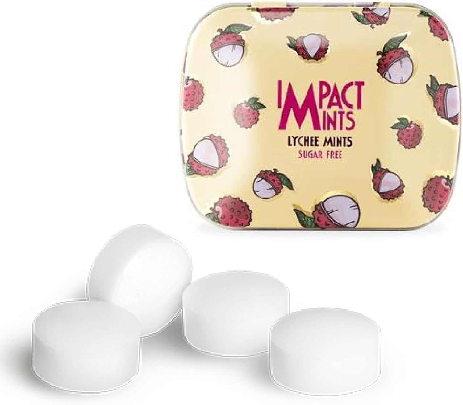 Impact Mints Candy Fruity Lychee Sugar Free 6 Tins image number 3