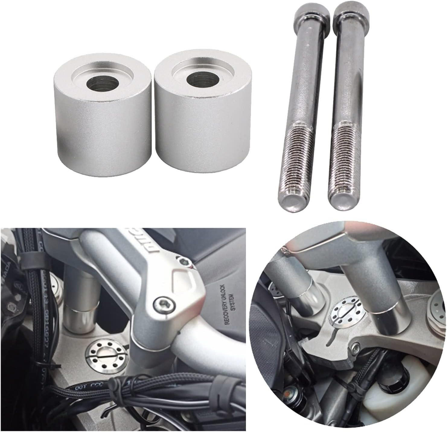 WYJDZSW Easy Installation Aluminum Alloy Handlebar Riser Bars Clamp Compatible with DUCATI MULTISTRADA 1200/S/ 1260 17-19 image number 3