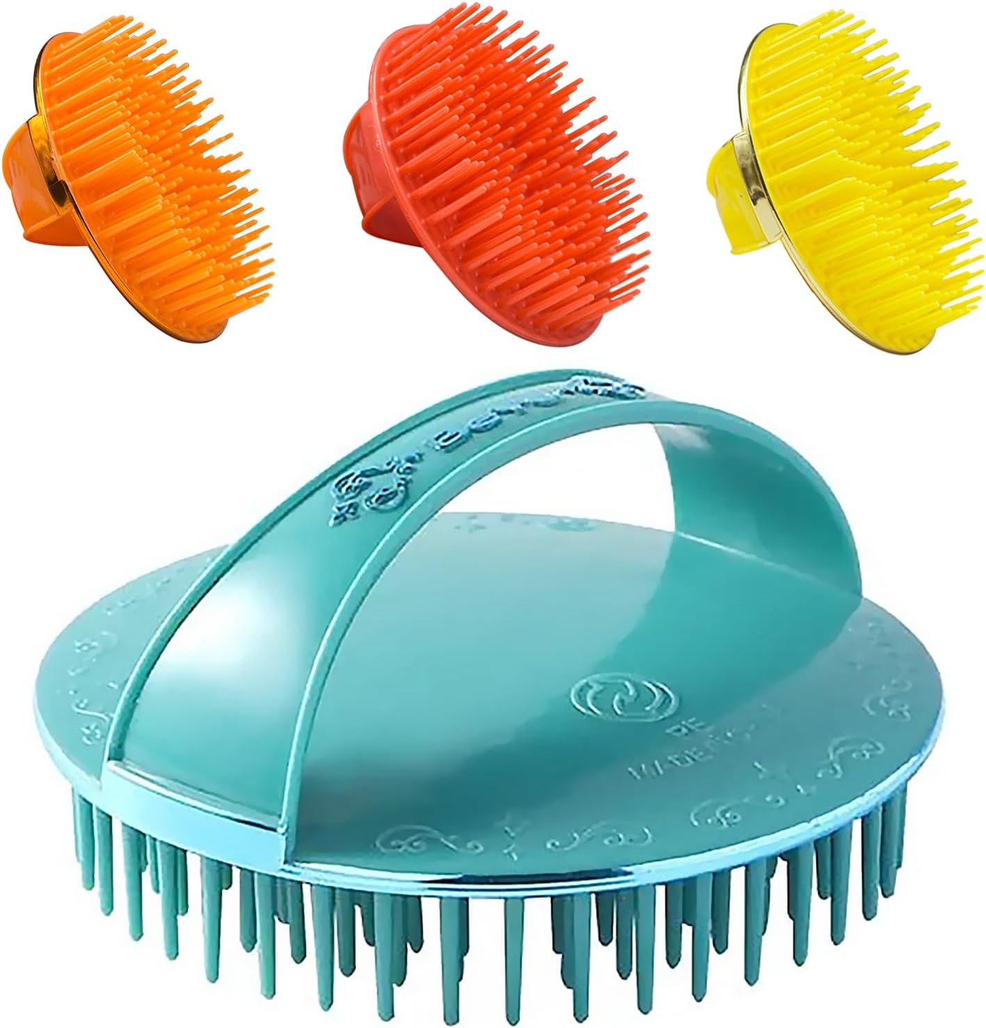 DDHOM 4Pack Hair Scalp Exfoliator Brush Dandruff Cleaning Brush, Flexible Scalp Massager Brush, Shower Scalp Shampoo Brush for Home, Office, Travel and Pets image number 2