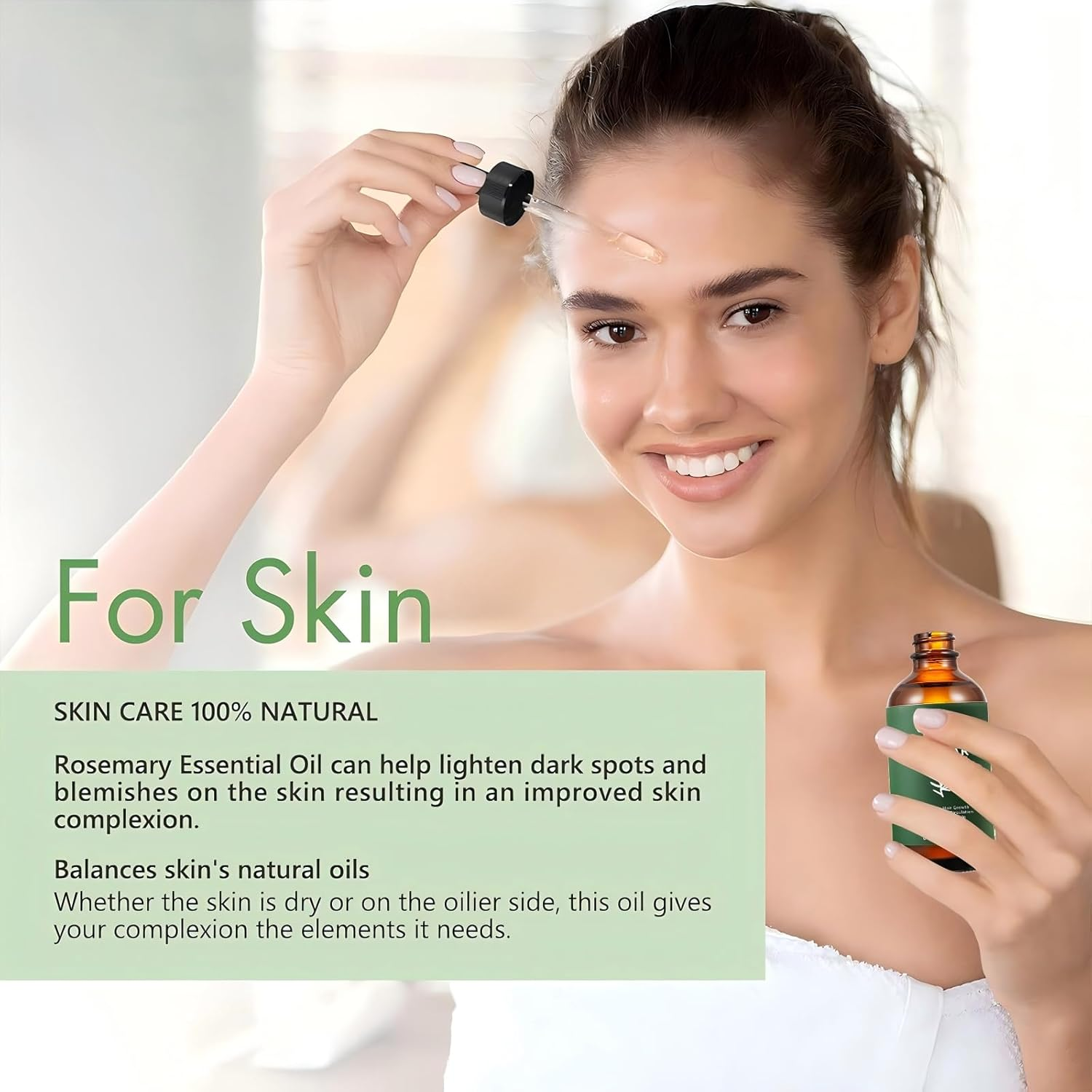 Rosemary Oil for Hair Growth 60Ml, 100% Pure Natural & Organic, Hair Strengthening Treatment | Nourishing & Volumizing for Repair Dry Damaged Hair image number 5