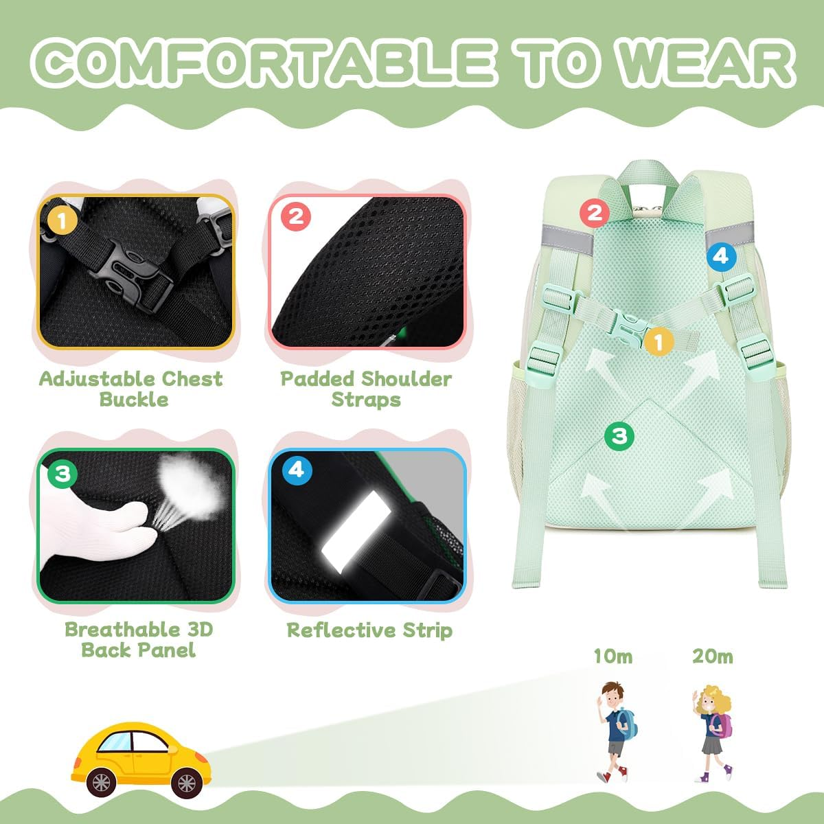 PIG PIG GIRL Toddler Backpack, Preschool Mini Backpack for Small Kids Boys and Girls 1-4 Years Old Kindergarten Small Bookbag