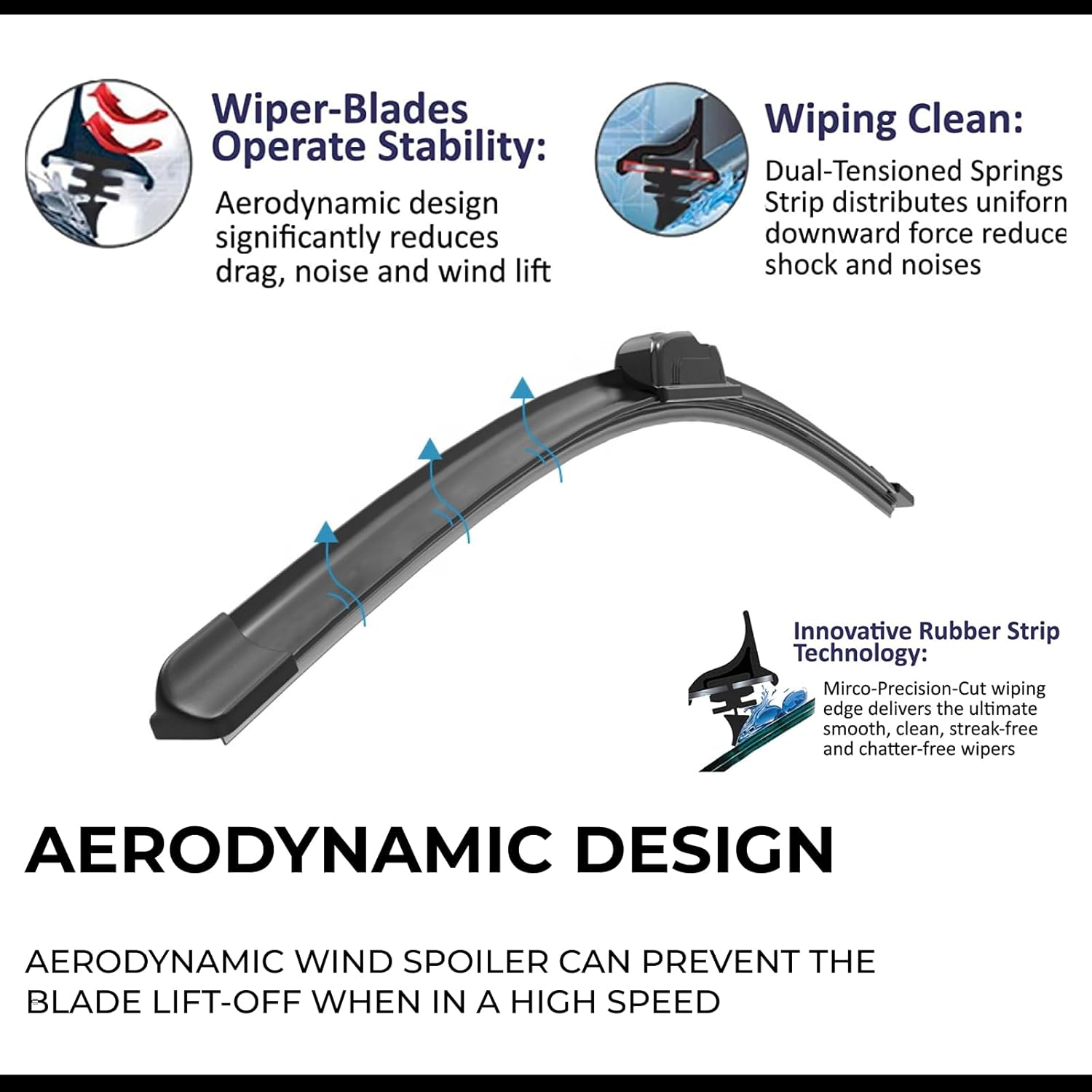 Windscreen Wiper Blades for Holden Astra AH 2004-2009 Set 22" + 18" Inches Sizes Front Replacement Driver Passenger Side Pair Wipers (2 Pcs Kit) image number 1