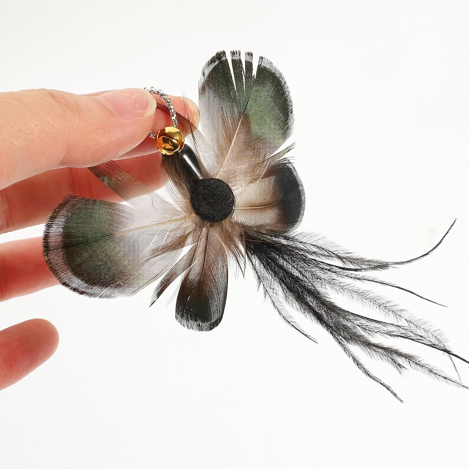 DOITOOL Replacement Head for Cat Teaser, Cat Toy for Home Cats, Cat Mouse Toy, Refill Packs for Cat Magic Sticks, Stick, Replacement, Insect, Kittens, Plastic, Pack of 6 image number 6