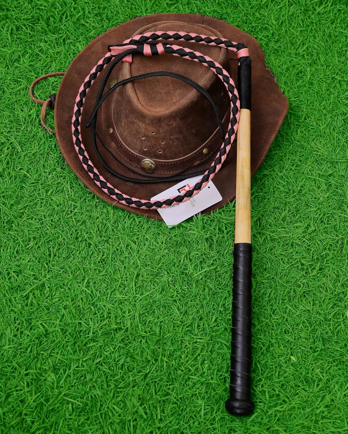 Paracord Bullwhip 2.5Ft Indiana Jones Style Whip for Equestrian Training & Cracking, Leather Phobia Paracord Nylon Kids Whip Stock Whip Heavy Duty image number 4