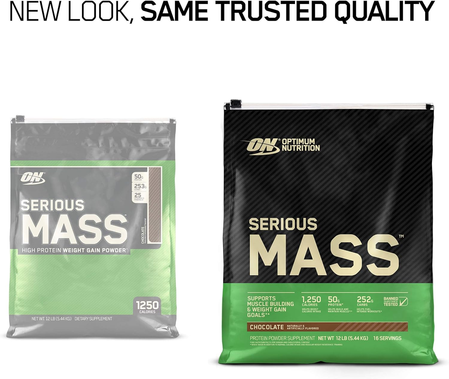 OPTIMUM NUTRITION Serious Mass Protein Powder Gainer, Chocolate, 5.44Kg image number 5