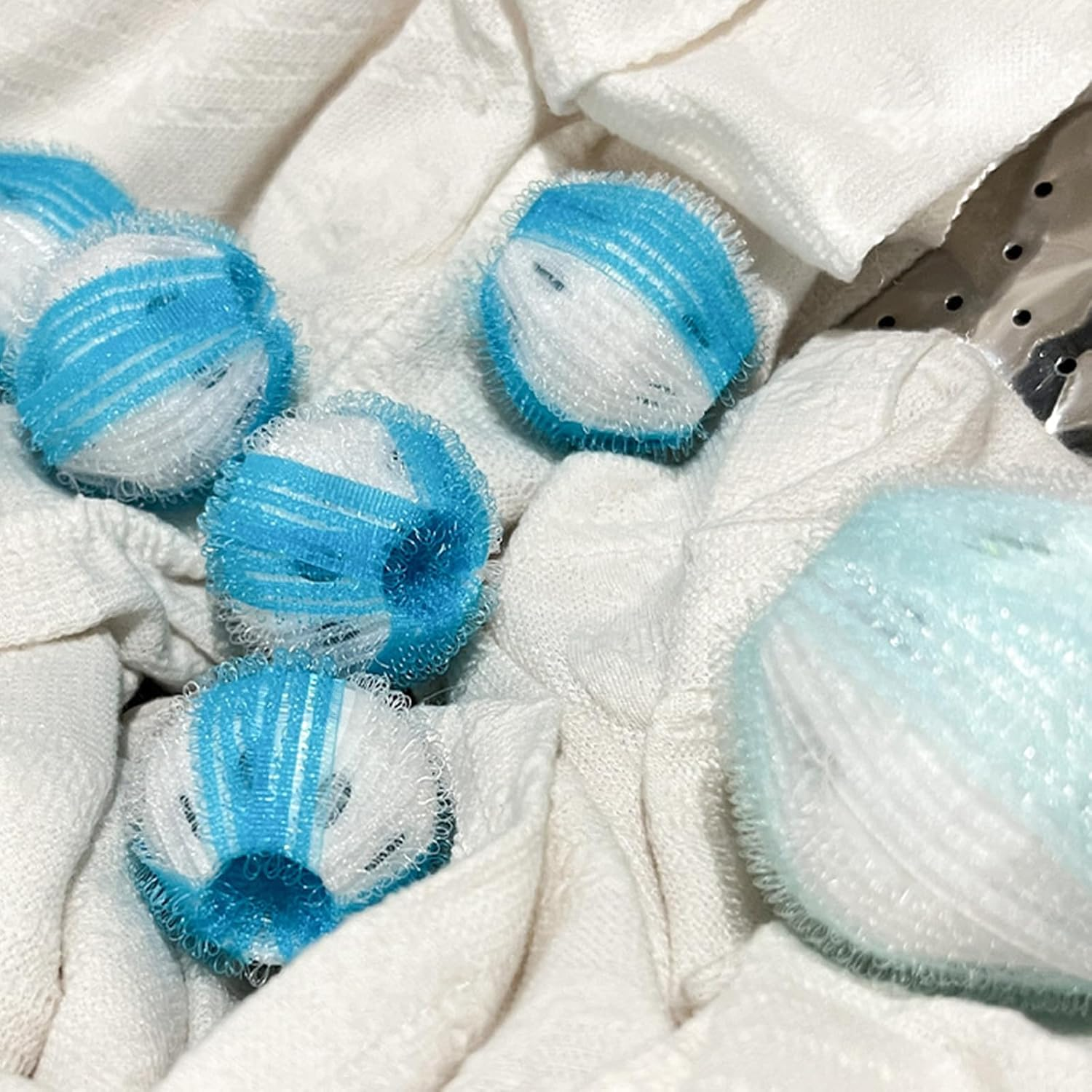 12 Pcs Dryer Balls,Silicone Soft Washing Machine Pet Hair Remover,Reusable Pet Hair Remover,Dryer Laundry Ball Hair Remover Laundry Ball Pet Hair Laundry Catcher(Blue) image number 6
