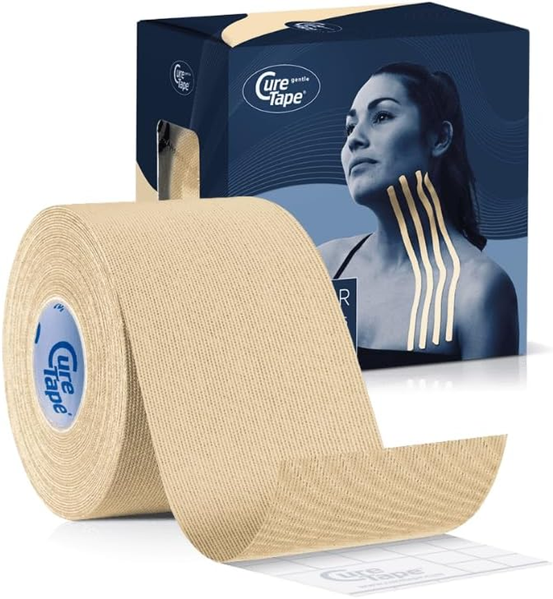 Sensitive Kinesiology Tape with Gentle Adhesion | Hypoallergenic Water Resistant K Tape | for Sensitive Skin, Elderly or Children | Gentle to Remove | 1 Roll of Uncut 5Cm Wide Muscle Tape image number 5