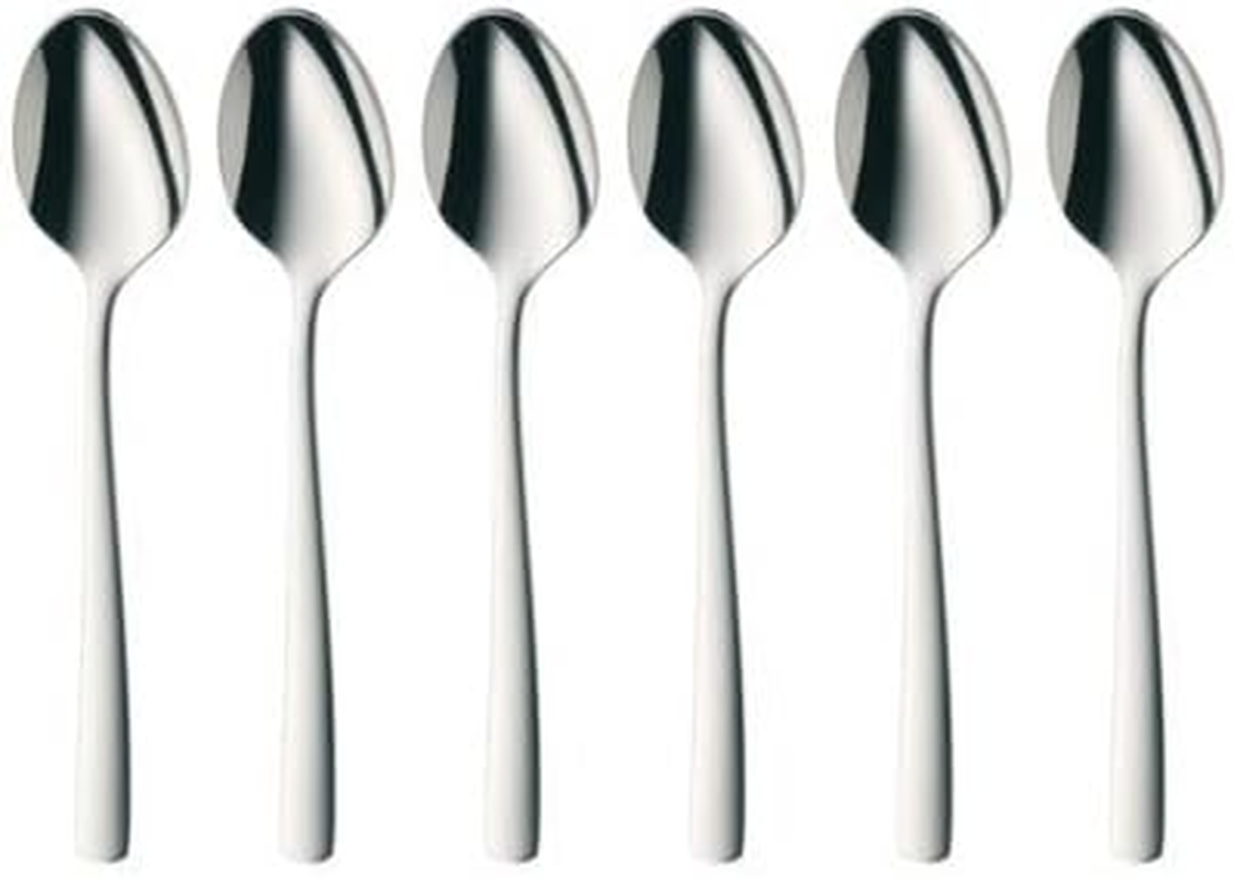 WMF Boston Coffee Spoons Set of 6 Teaspoons 13.2 Cm Polished Cromargan Stainless Steel Shiny Dishwasher Safe