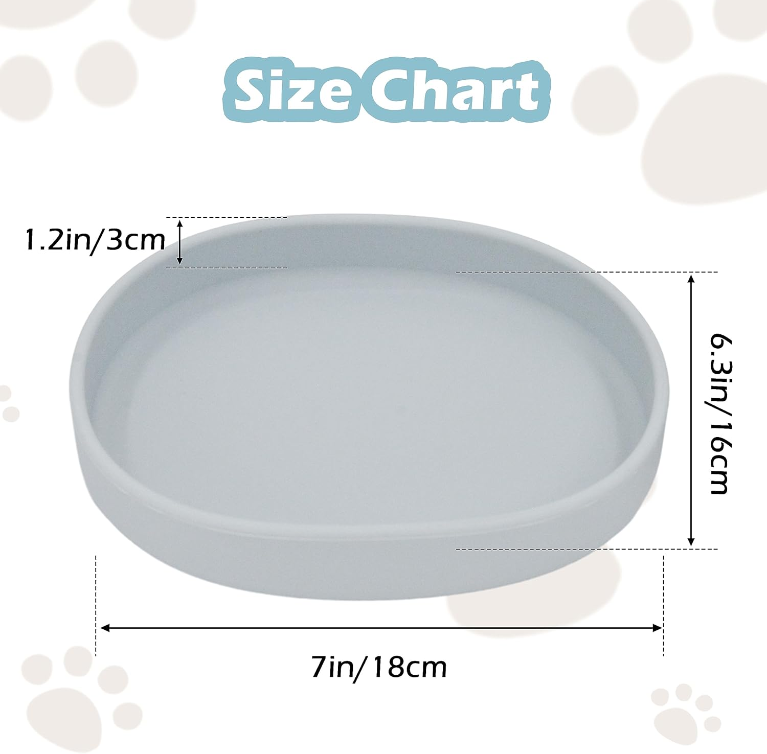 Cat Bowls Silicone Dog Bowls, Non Slip Dog Food Bowls Cat Feeding Bowls, Drinking Bowl Pet Bowl for Dry Food and Wet Food, 10 OZ/330ML Water or Food Bowl for Small Pets, Gray 2Pcs image number 6