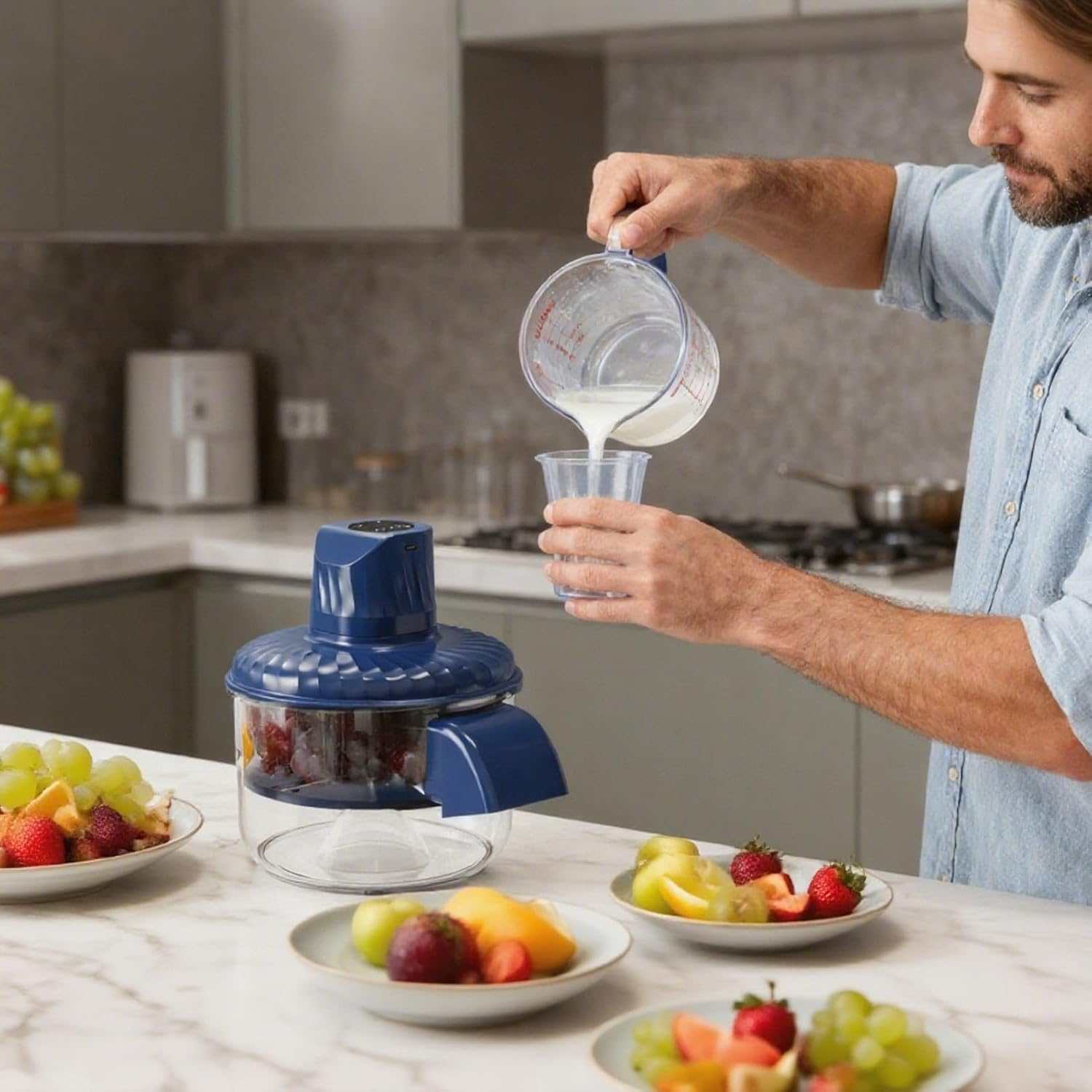 Electric Peeling Machine | Wireless Kitchen Skin Remover,Large Capacity Automatic Electric Garlic Peeler - for Vegetable Fruit Potato Grape Garlic Tomato Cactus Pomegranate image number 3