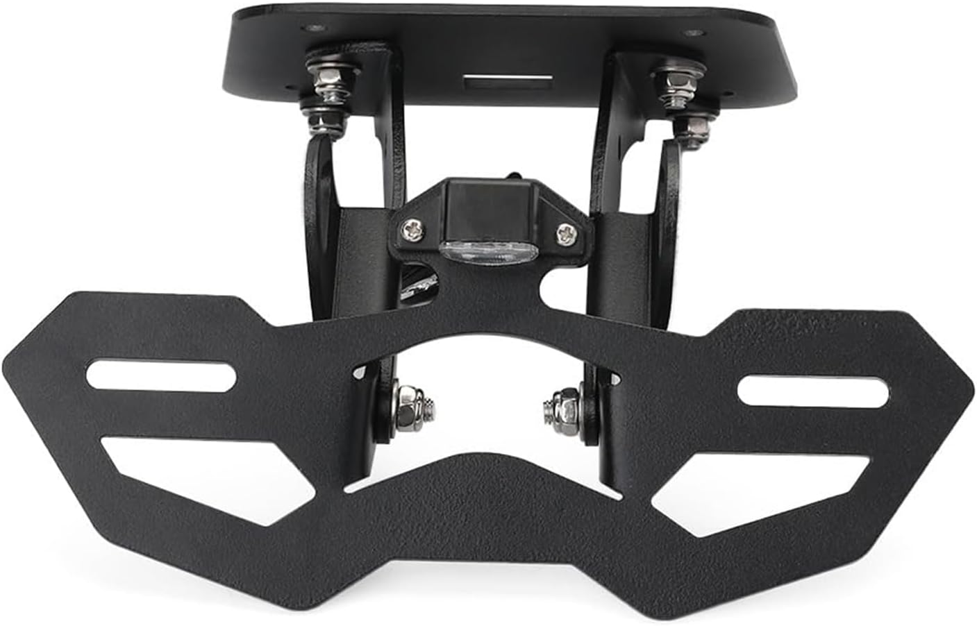 Motorcycle R25 R3 Fender Eliminator License Plate Holder/Tail Tidy Bracket for Yamaha YZF-R25 2014-2023 / YZF-R3 MT-25 MT-03 2015-2023, LED License Plate Lights and Turn Signal Mounting Holes (Black) image number 1