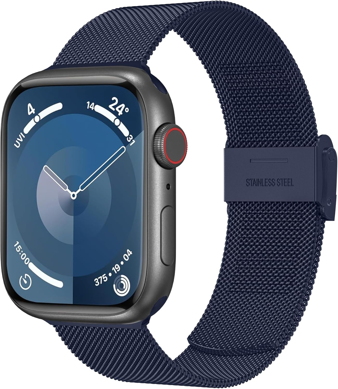 Metal Bands for Apple Watch Band 38Mm 40Mm 41Mm 42Mm Women Men, Soft Magnetic Stainless Steel Milanese Mesh Loop Replacement Strap for Iwatch Series 10/9/8/7/SE/6/5/4/3/2/1