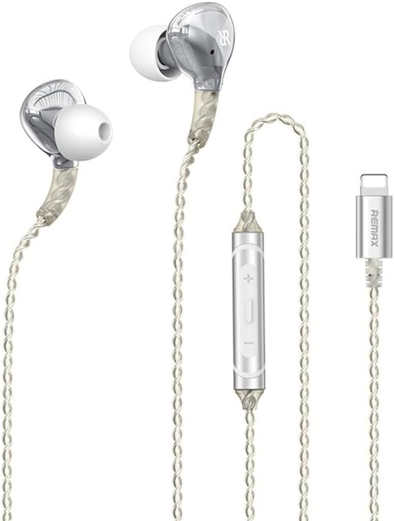 Remax Rm-616I Metal Wired Earphone for Music and Call, White