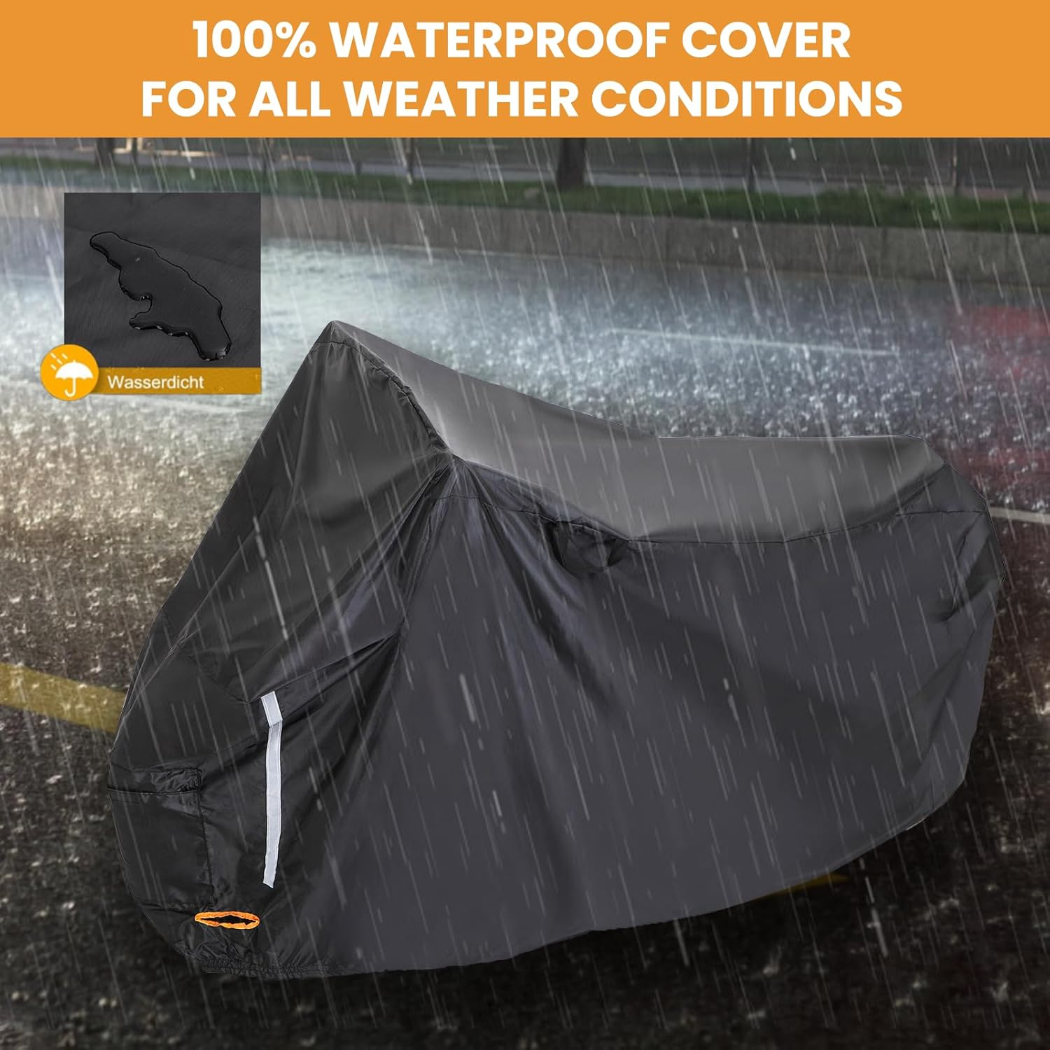 Besudo Bike Cover Waterproof Outdoor 1-2 Bikes - 210X120X80Cm - Outdoor Waterproof Bike Ebike Electric Bike Covers - Bike Rain Cover for 2 Bikes image number 2