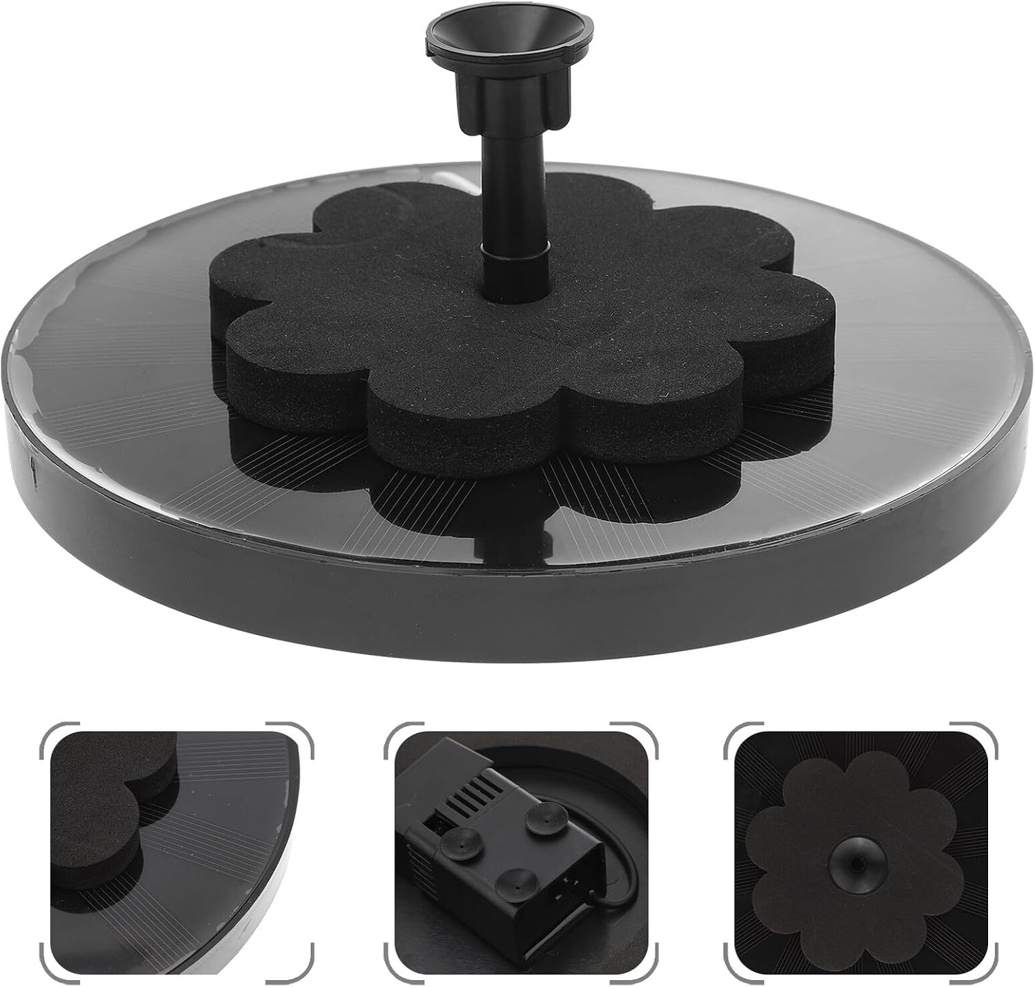 Totority Solar Powered Miniature Floating Fountain Pump for Outdoor Garden Water Feature Easy to Install Sprinkler for Bird Baths and Lawn Water Play image number 4