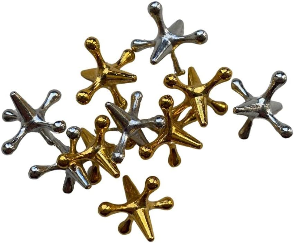 House of Marbles Jacks, a Traditional Playground Family Game of Skill and Fun, with Solid Metal Jacks Stars, Bouncy Ball and Cotton Bag, a Classic Educational Retro Toy Developing Dexterity image number 3