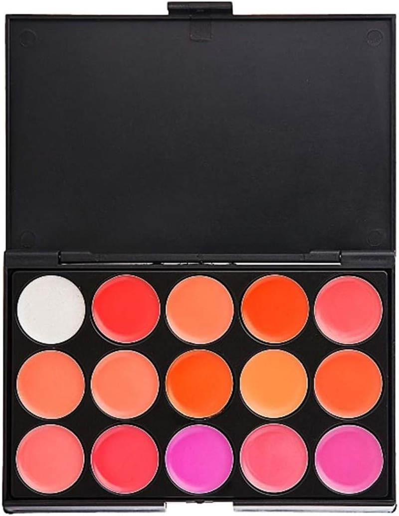 Pro 15 Colours Cream Lip Gloss Makeup Palette Cosemetic Contouring Kit - Ideal for Professional and Daily Use image number 6