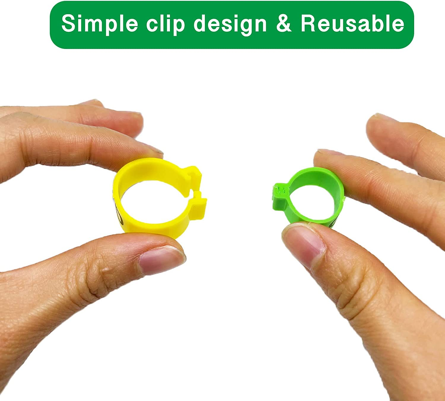 60PCS Numbered Chicken Leg Rings, 16 Mm, 20 Mm 6 Color 2 Sizes Clip-On Plastic round Identificaiton Tags Foot Loop Band, for Ducks, Seafige, Goose Wild Poultry, Turkeys image number 3