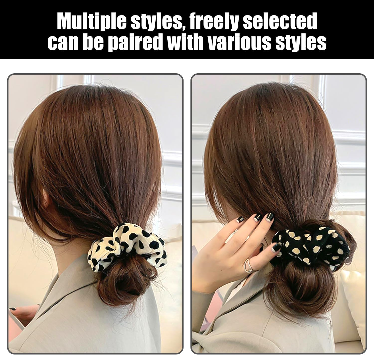 8 Retro Hair Rings and 1 Pair Cute Hair Cards, Women'S Hair Accessories, Hairstyle Decorations, Creative Personality Hair Accessories. image number 4