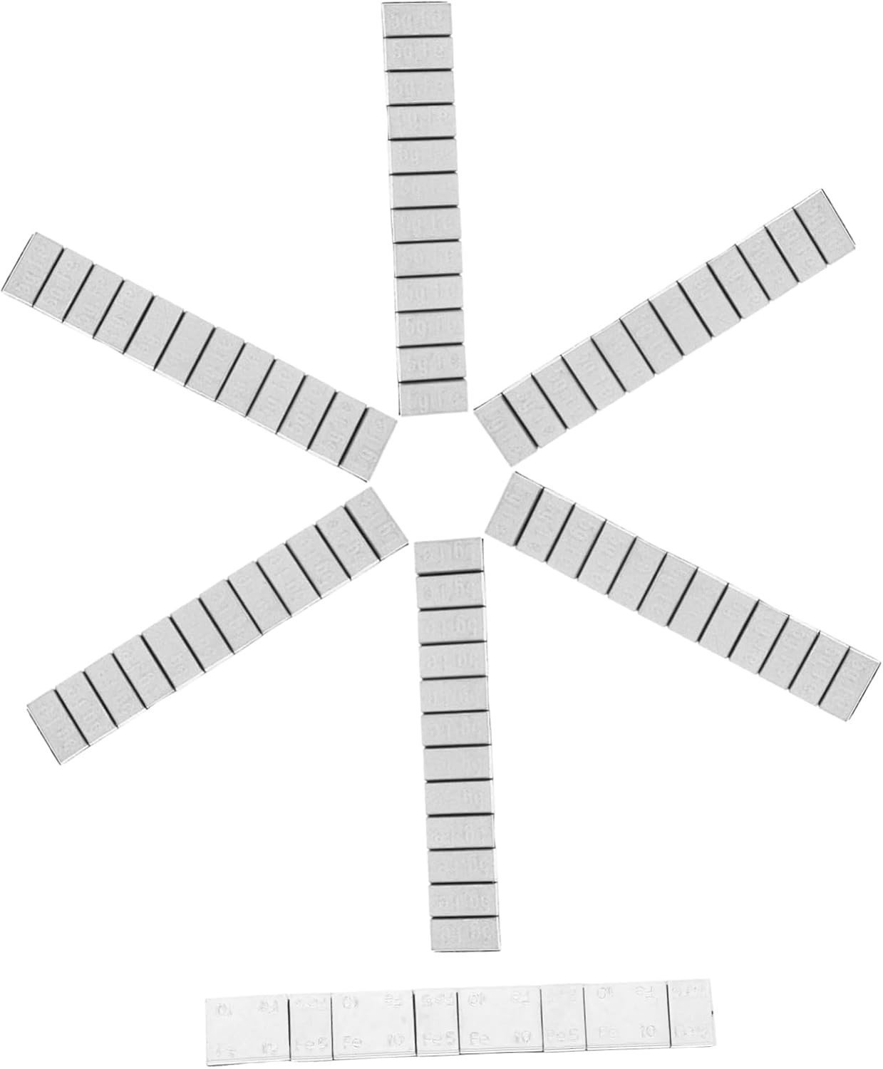 COSMEVIVI Car Wheel Balance Weight Blocks 7-Strips Pack Adhesive Heavy Duty Tire Weights Vehicle Tire Replacement Accessories for Automotive Tyres and Wheels image number 3