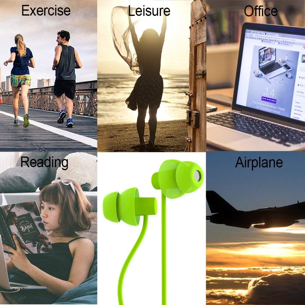 Maxrock (Tm) Sleep-Hit Soft Earbuds Total Silicon Headphones with In-Line Mic for Cellphones, Mp3, Tablet 3.5 Mm image number 4