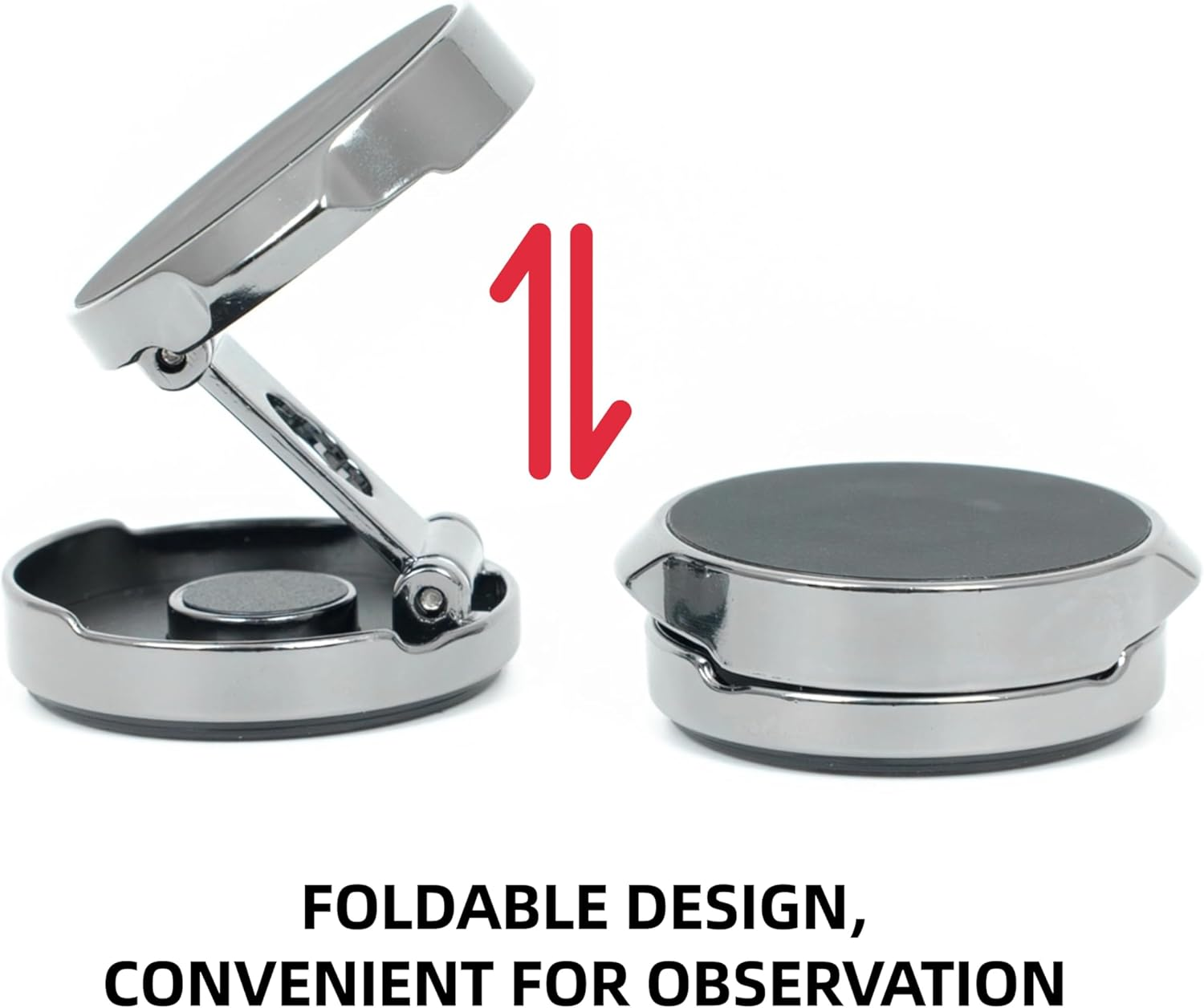 NEOUZA Espresso Shot Mirror for Flair Espresso Maker & Bottomless Portafilter | Multi-Angle Adjustable | Detachable Magnetic Mirror | Optimal Espresso Extraction Observation (Metal Gray) image number 3