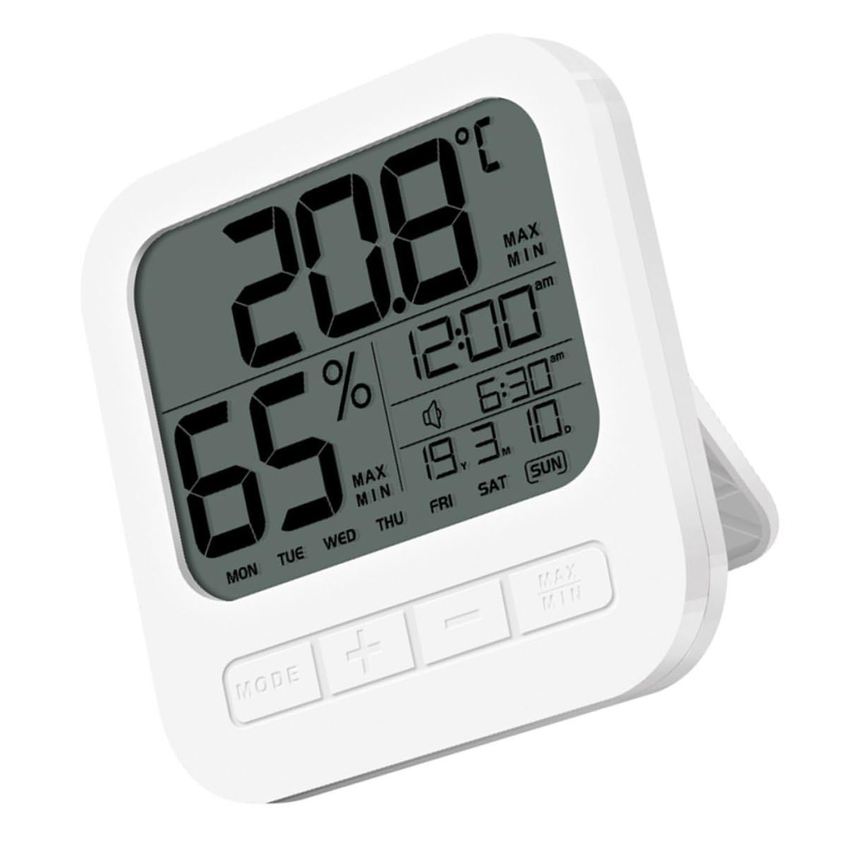 DOITOOL Digital Hygrometer for Home High-Precision Sensor Temperature and Humidity Display LCD Screen and Multiple Installation Options for Living and Office Use