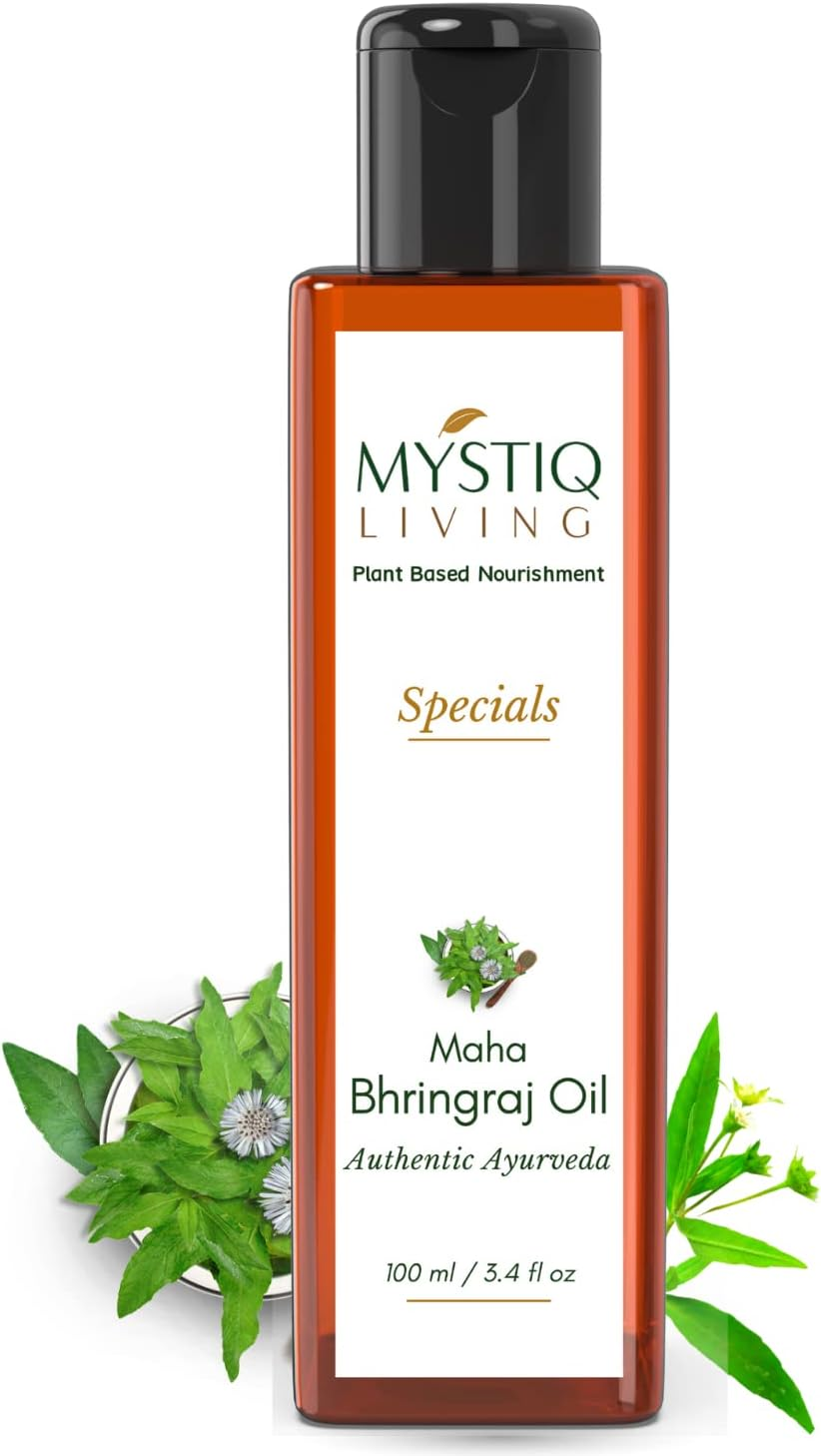 Mystiq Living Specials - Maha Bhringraj Hair Oil,100Ml | 9 Ayurvedic Extracts