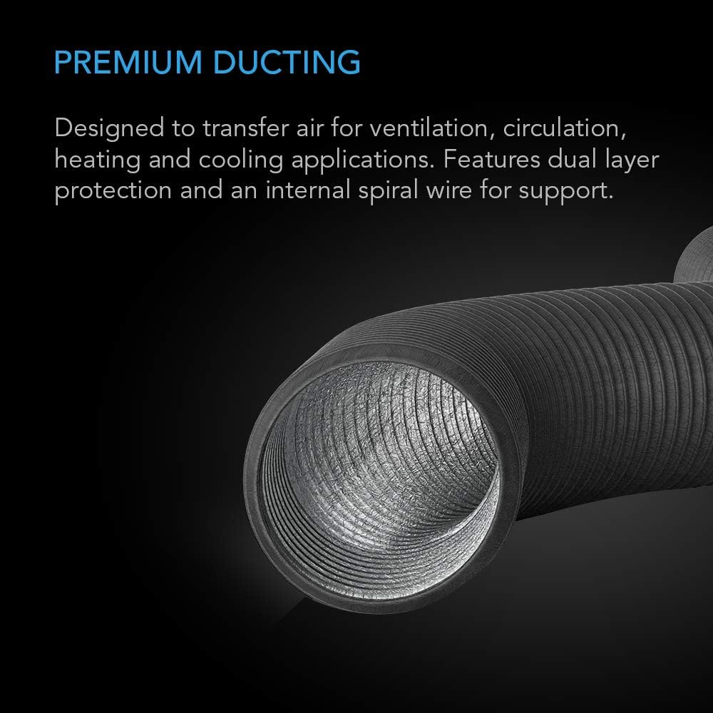 AC Infinity Flexible 6-Inch Aluminum Ducting, Heavy-Duty Four-Layer Protection, 25-Feet Long for Heating Cooling Ventilation and Exhaust image number 2