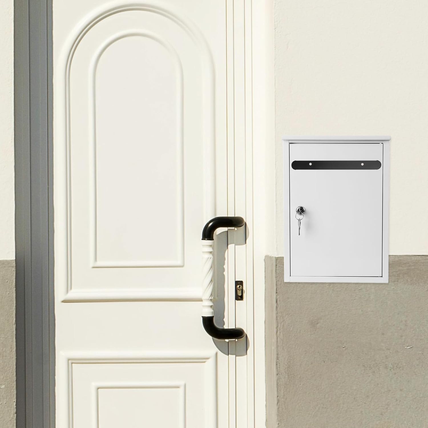 Housoutil Hanging Wall Ballot Box Lock Suggestion Box for Offices Schools and Hotels Wall-Mount Design for Letters and Mail Container image number 6