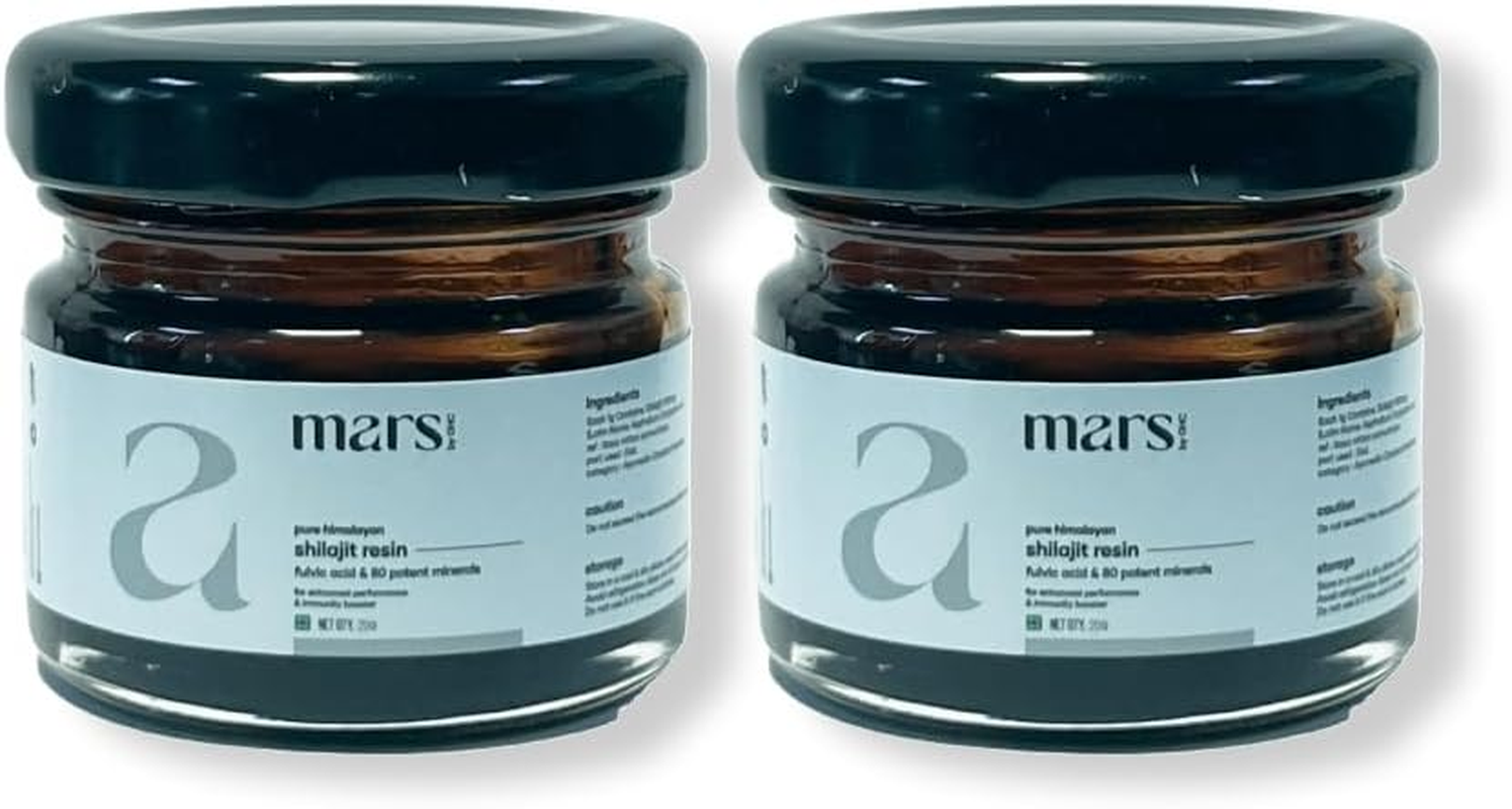 Mars by GHC Pure Himalyan Shilajit Resin (Pack of 2-40G) | High Fulvic Acid Content |Good Health Company