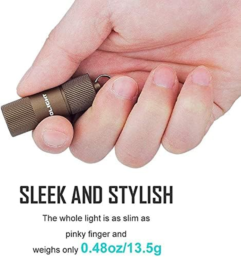 OLIGHT I1R 2 EOS Keychain Torch Max 150 Lumens＆Max 6 H＆Max 40 M Tiny Rechargeable Flashlight with Key Ring Light for Night, Repair, Gift (Desert Tan) - Desert image number 5