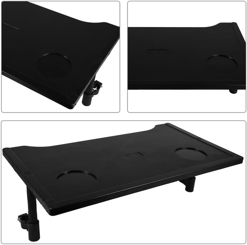Wheelchair Table Tray, 2Pcs Removable Wheelchair Desk Lap Board Eating Aid for Nursing Patient, Portable Folding Walker Tray Table with Cup Holder Safe Non-Slip Design image number 2