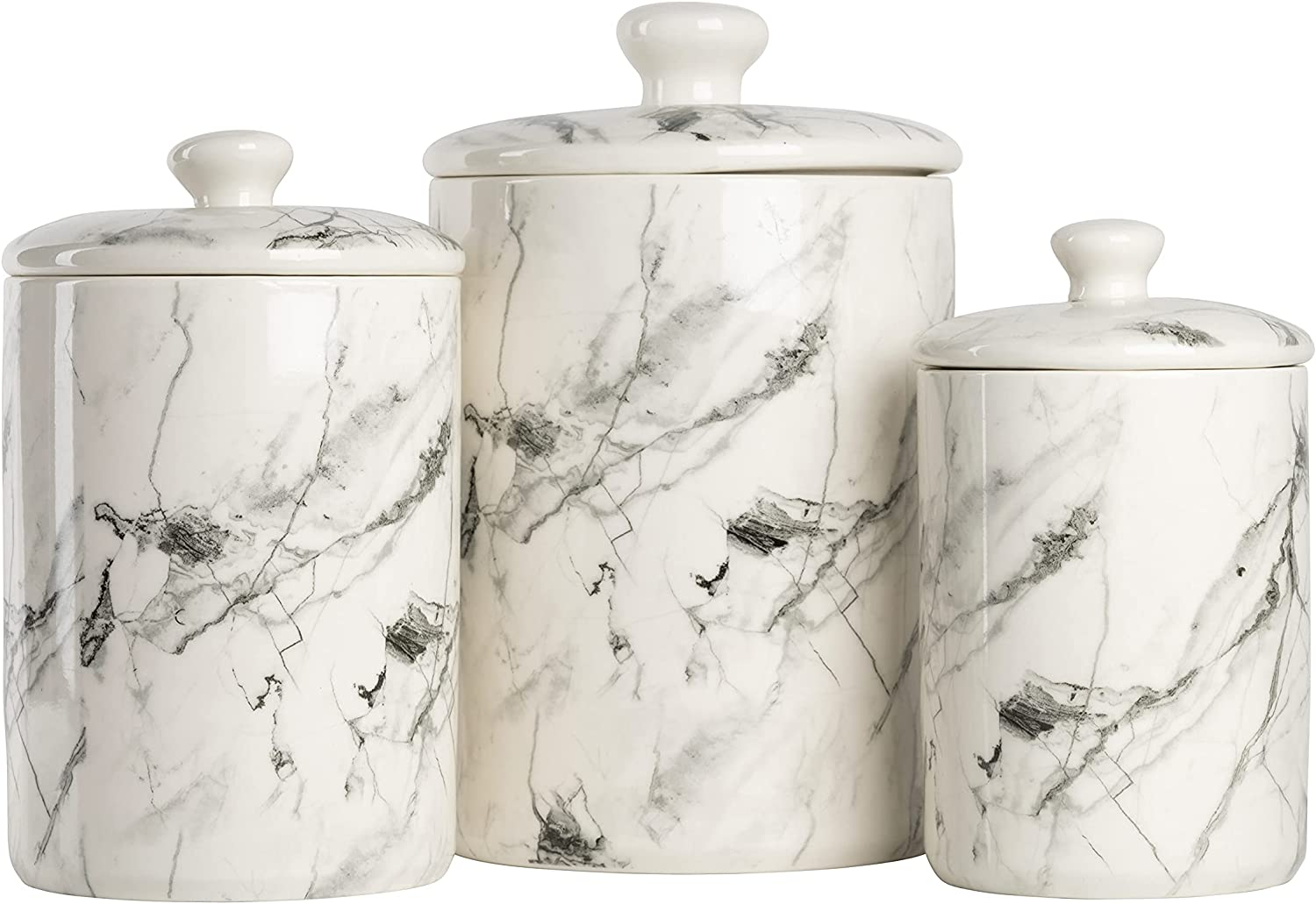 10 Strawberry Street Kitchen Canister, 3 Piece Set, Hampton White image number 5