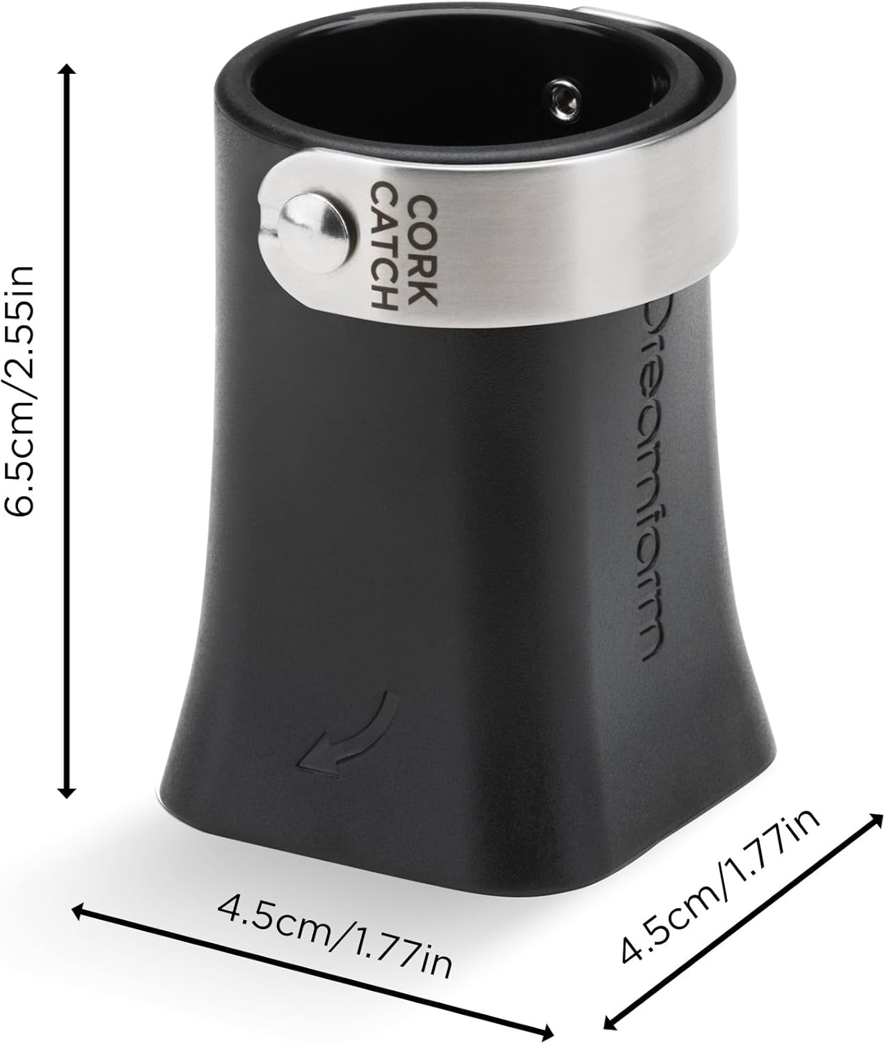 Dreamfarm Champop Safe, Fast, & Easy Champagne Bottle Opener, Cork Popper & Catcher - Black image number 3